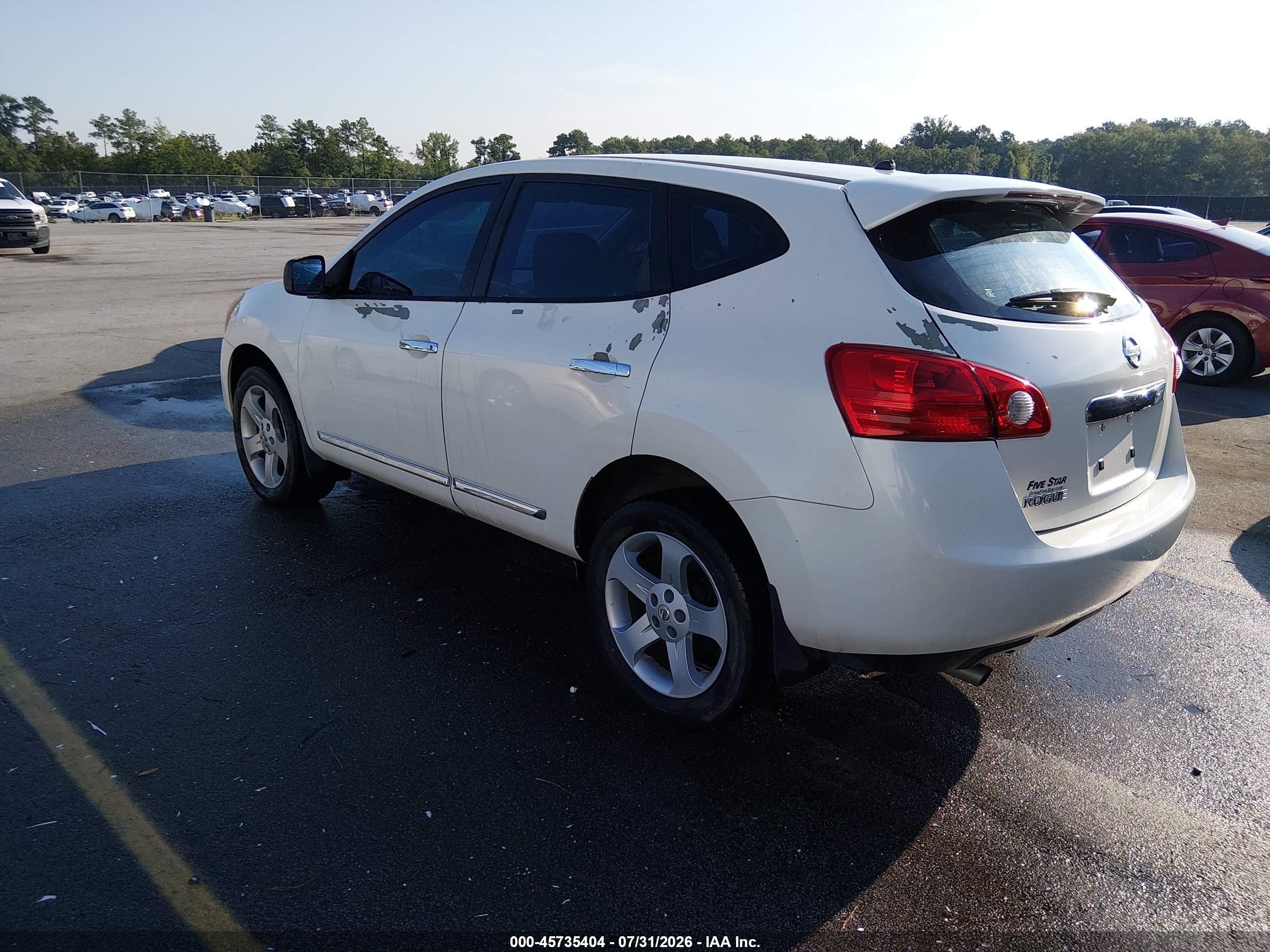 2013 Nissan Rogue S Белый vin: JN8AS5MT9DW550594