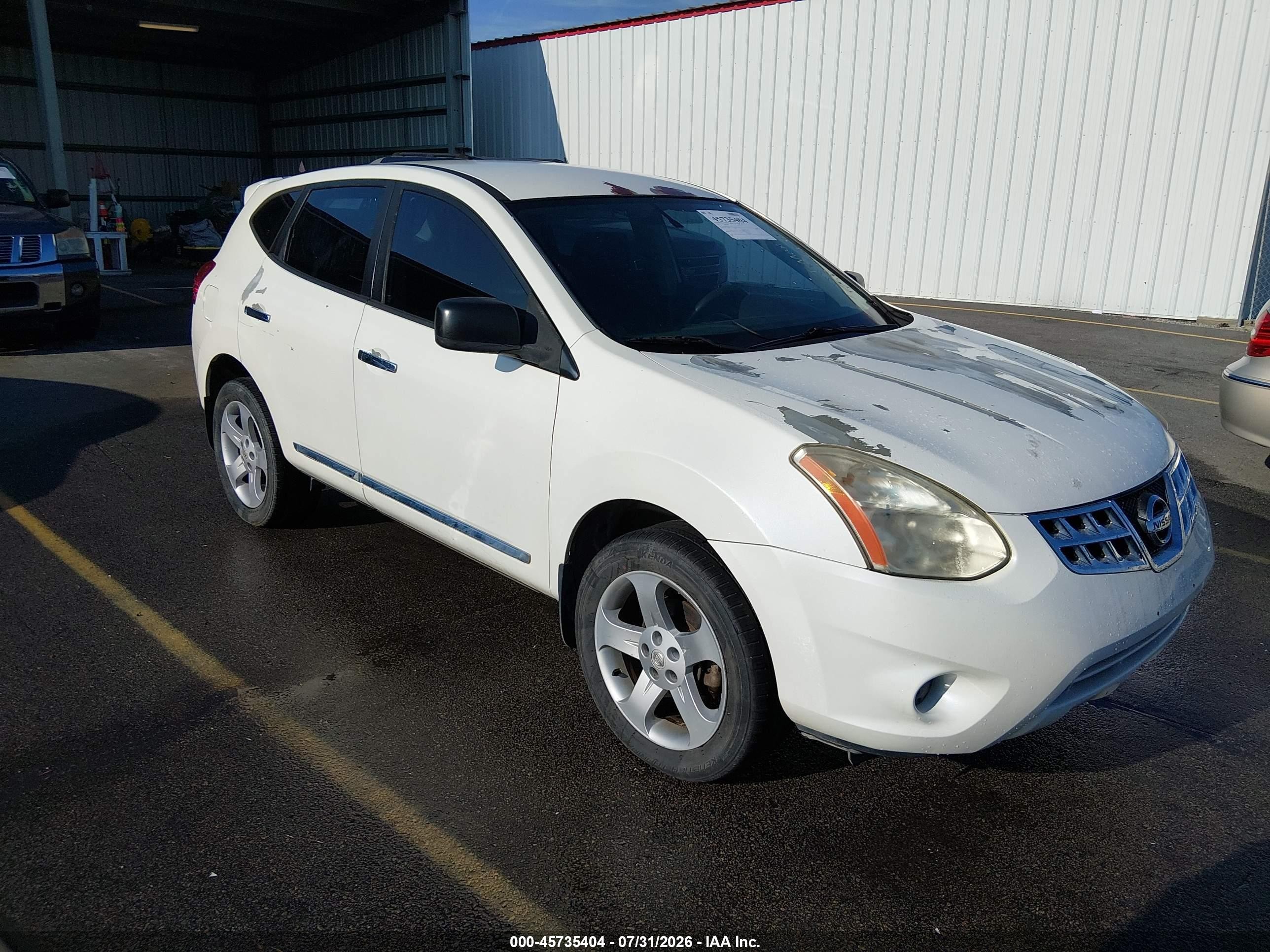 2013 Nissan Rogue S Белый vin: JN8AS5MT9DW550594