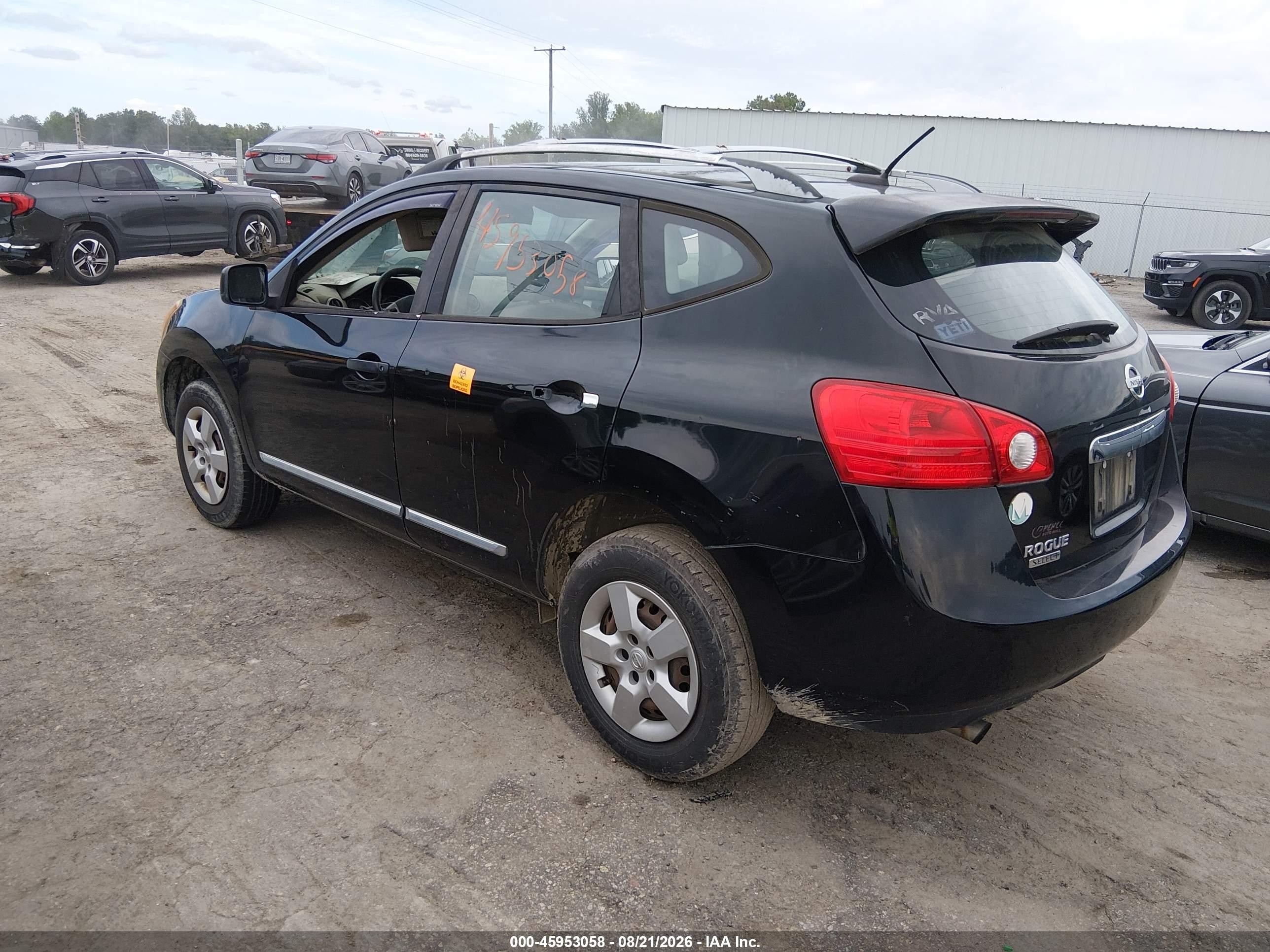 2014 Nissan Rogue Select S Black vin: JN8AS5MT9EW103698