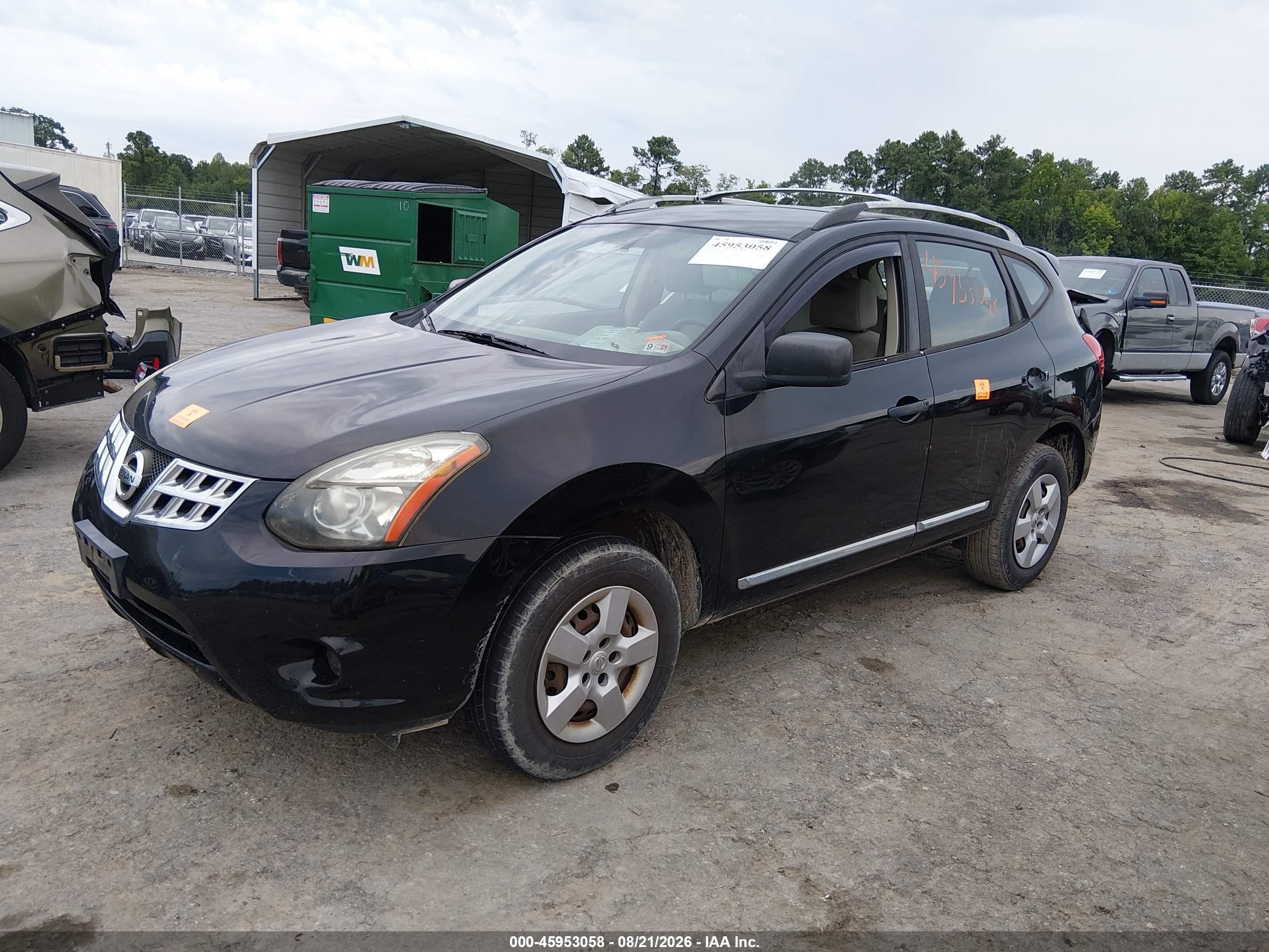 2014 Nissan Rogue Select S Black vin: JN8AS5MT9EW103698