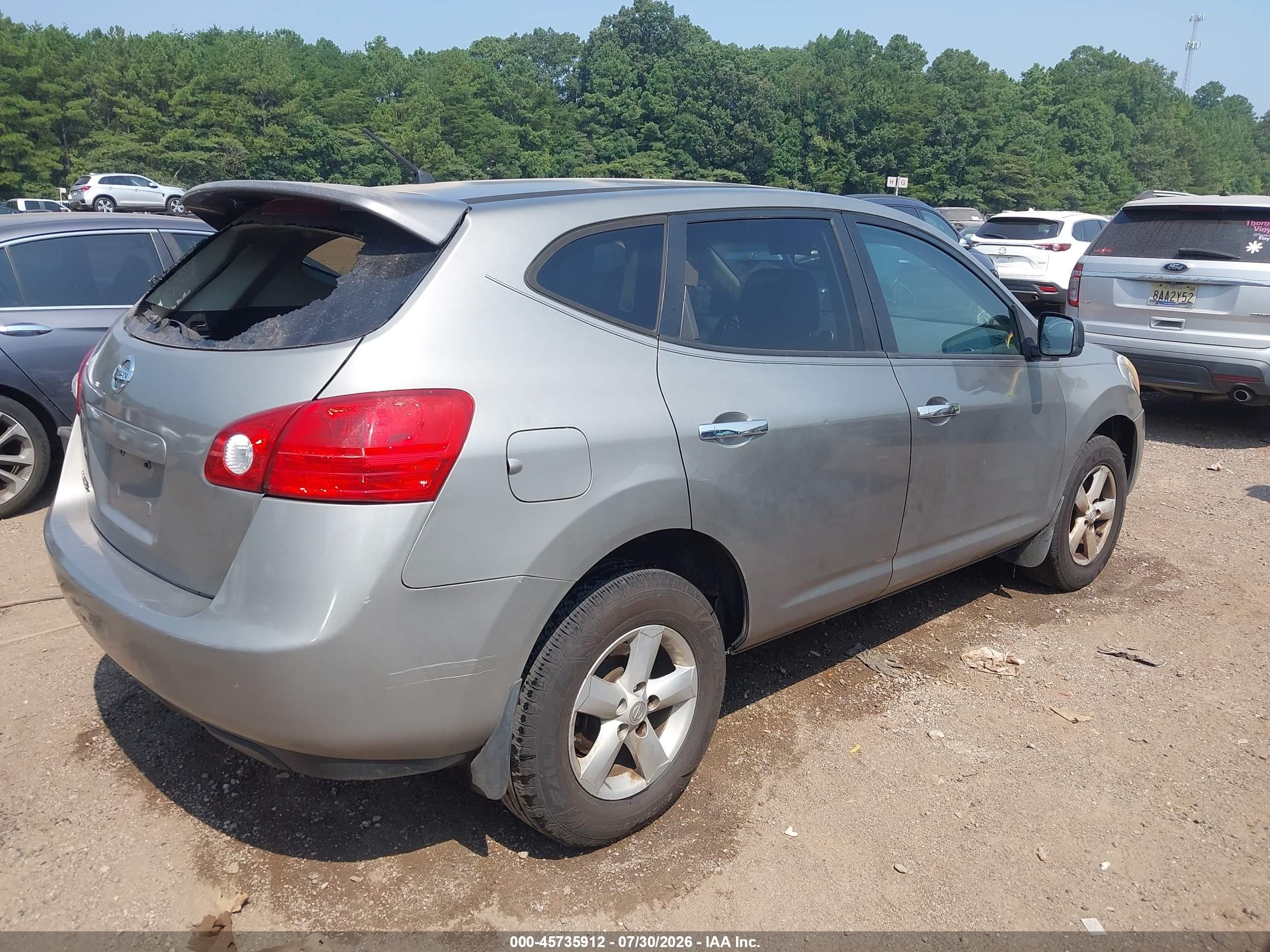 2010 Nissan Rogue S Gray vin: JN8AS5MTXAW003829