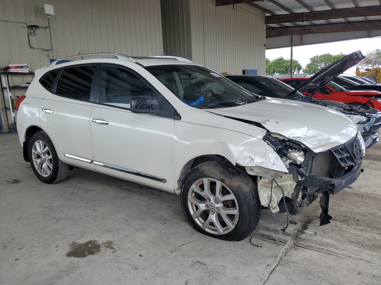 2011 Nissan Rogue S White vin: JN8AS5MTXBW162612