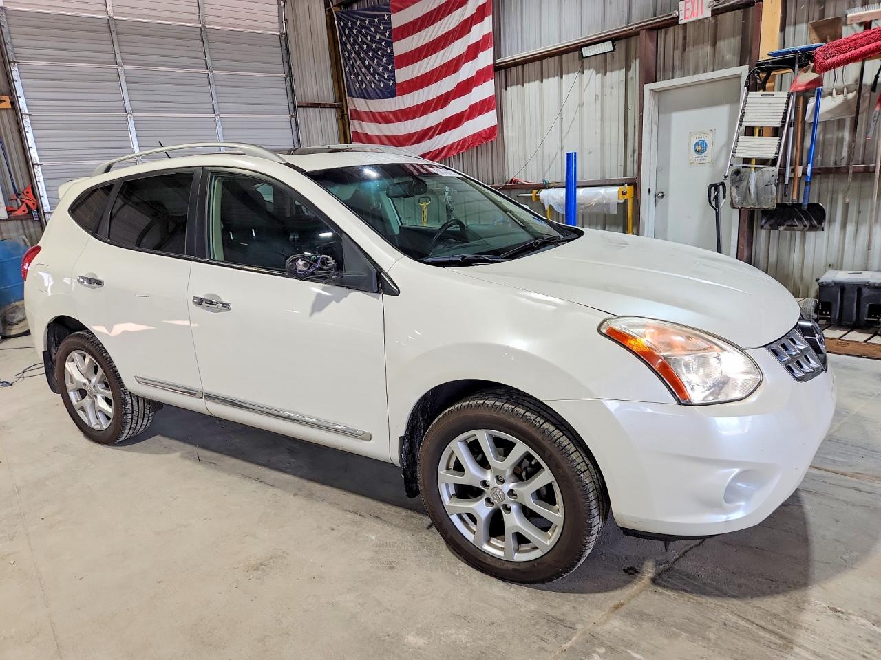 2012 Nissan Rogue S White vin: JN8AS5MTXCW252330