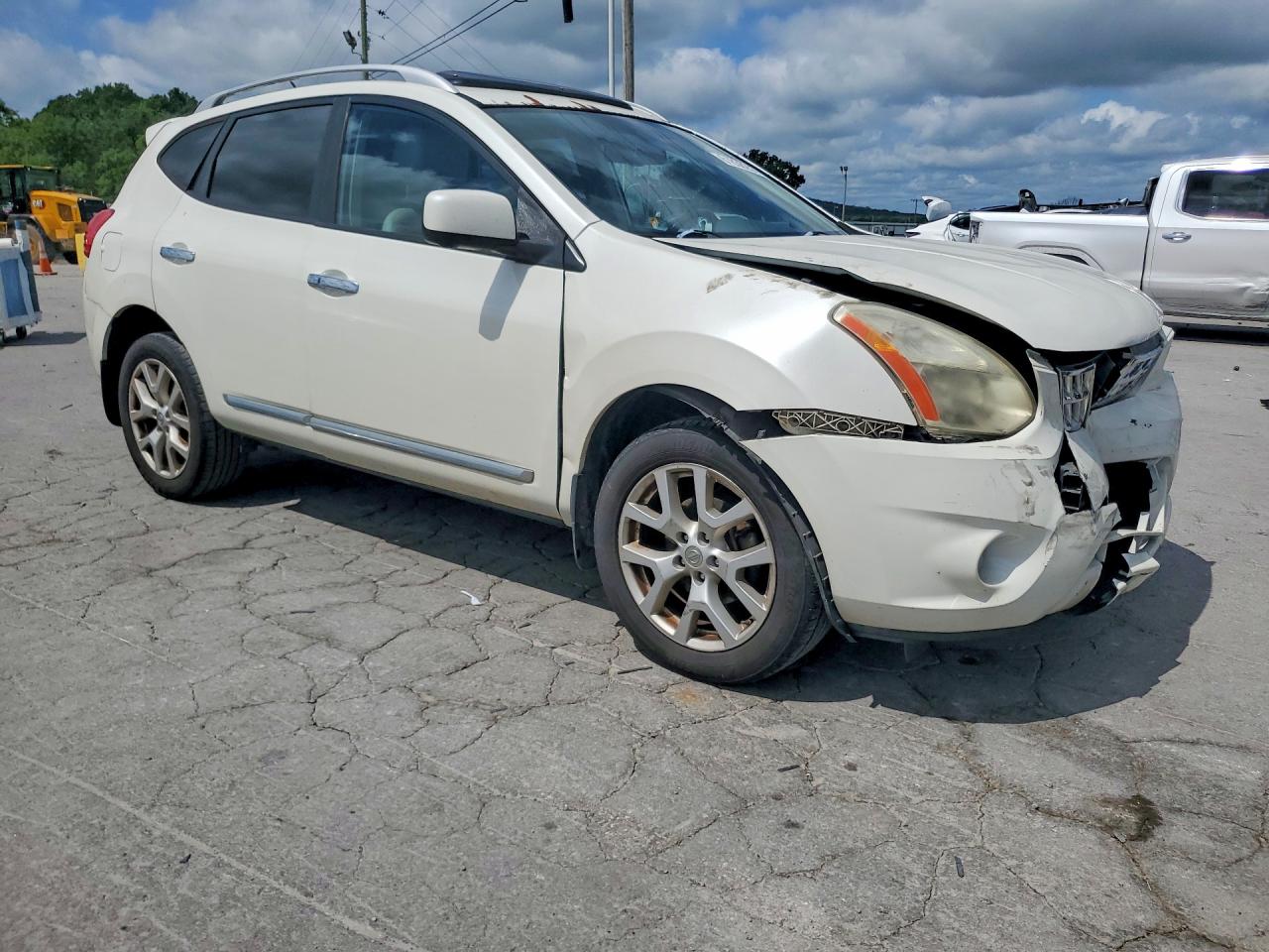 2012 Nissan Rogue S White vin: JN8AS5MTXCW257088