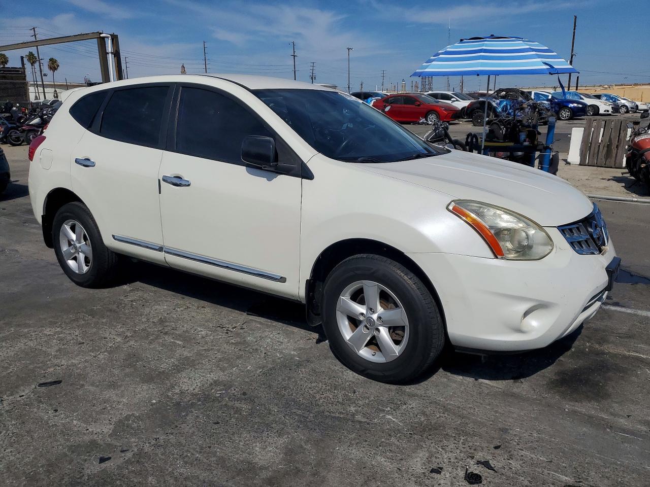 2012 Nissan Rogue S White vin: JN8AS5MTXCW274361