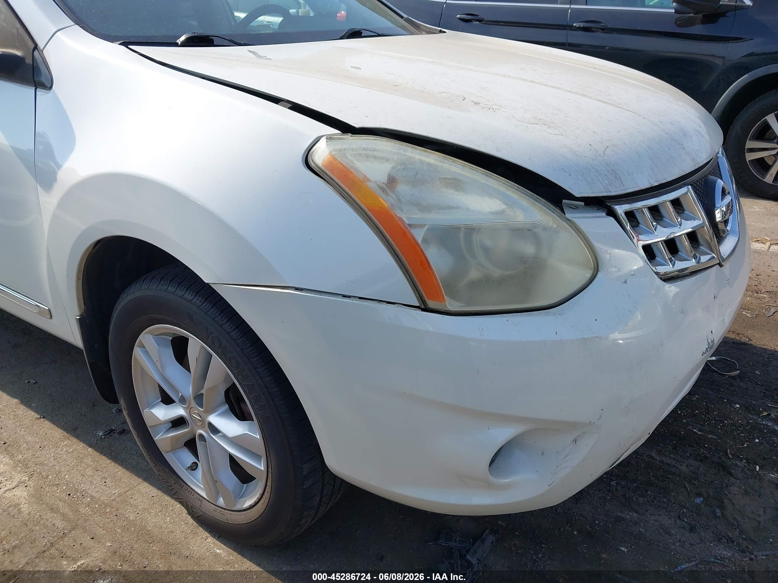 2012 Nissan Rogue Sv White vin: JN8AS5MTXCW288616