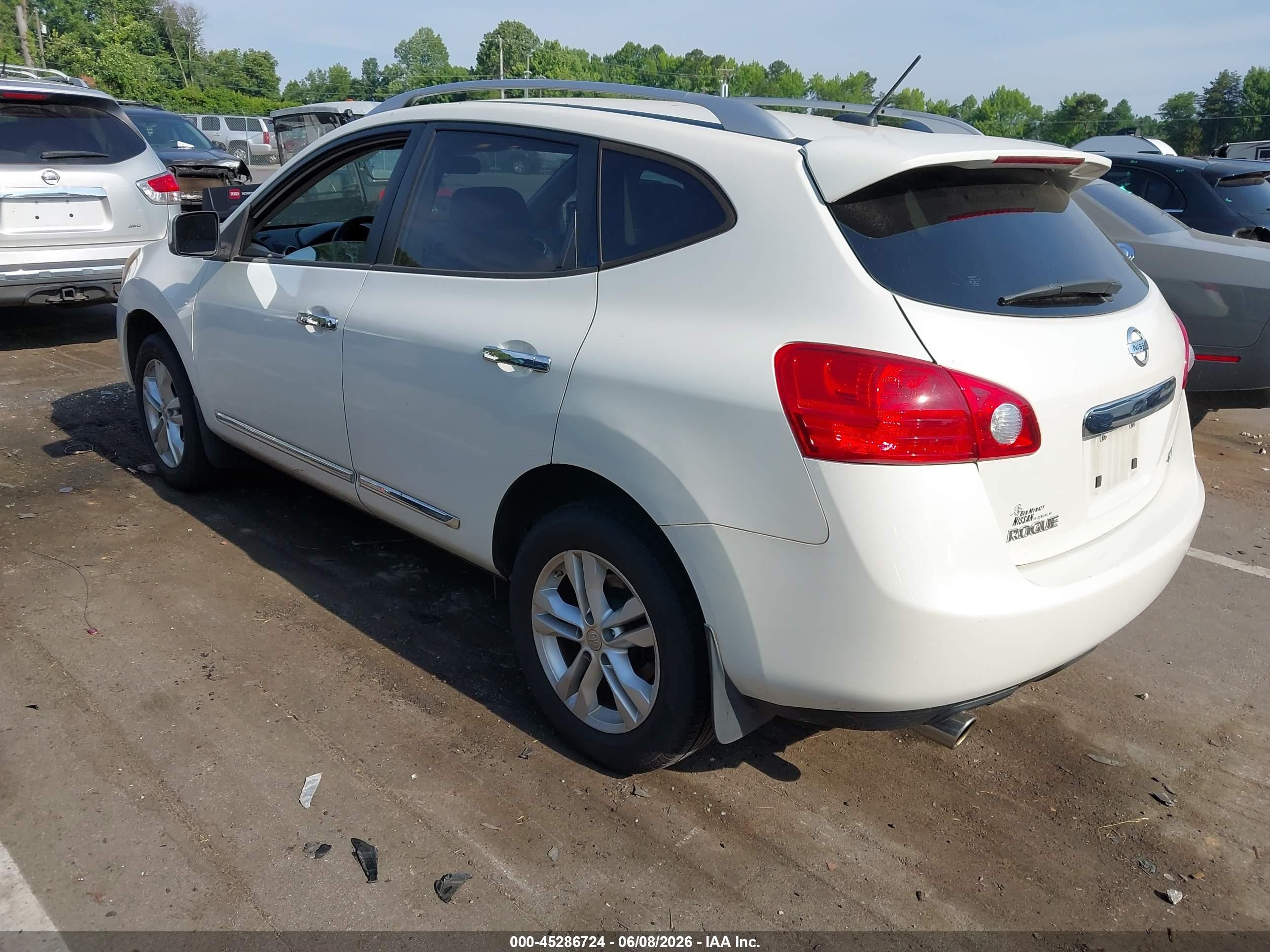 2012 Nissan Rogue Sv White vin: JN8AS5MTXCW288616