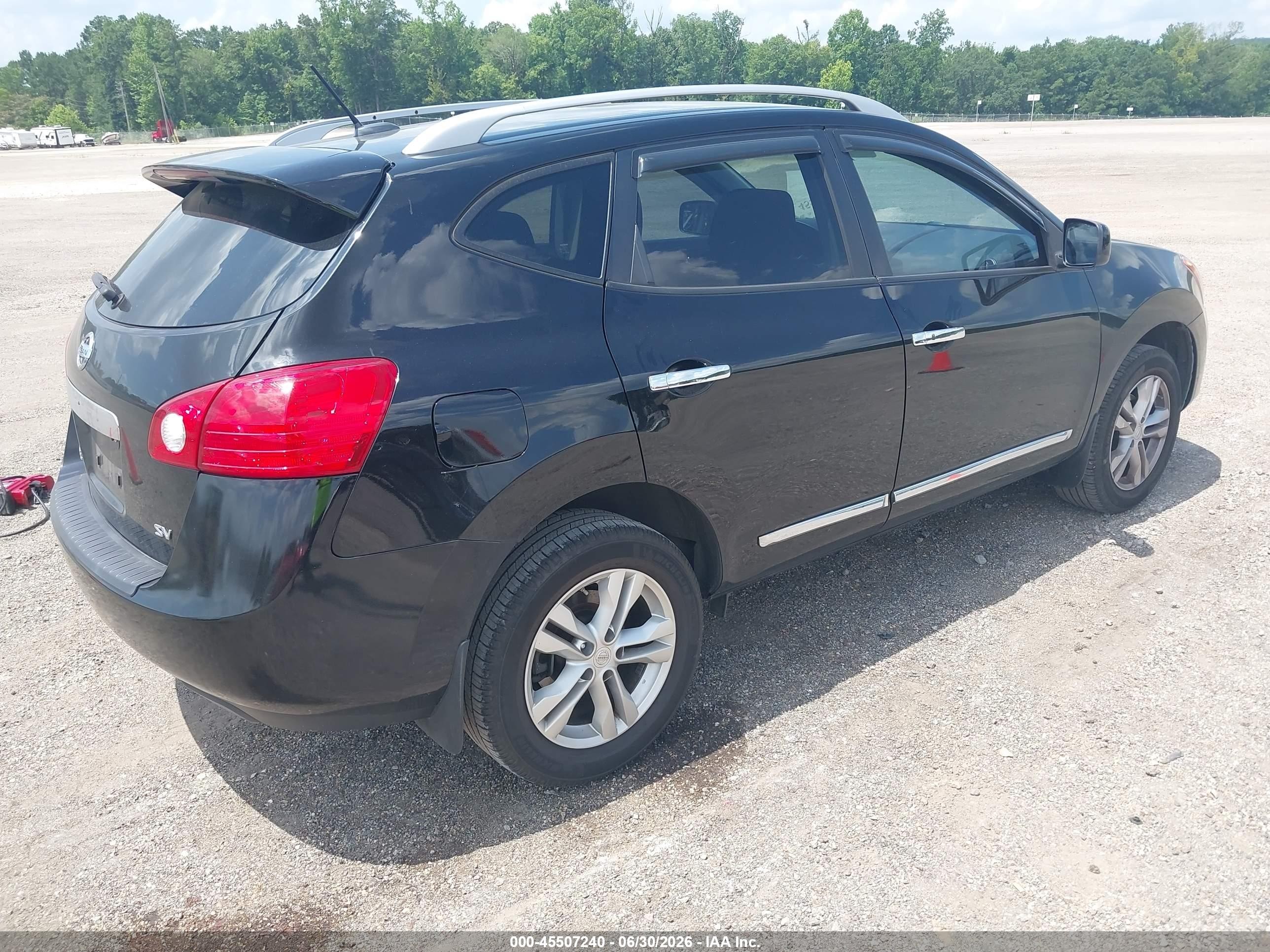 2012 Nissan Rogue Sv Black vin: JN8AS5MTXCW293427