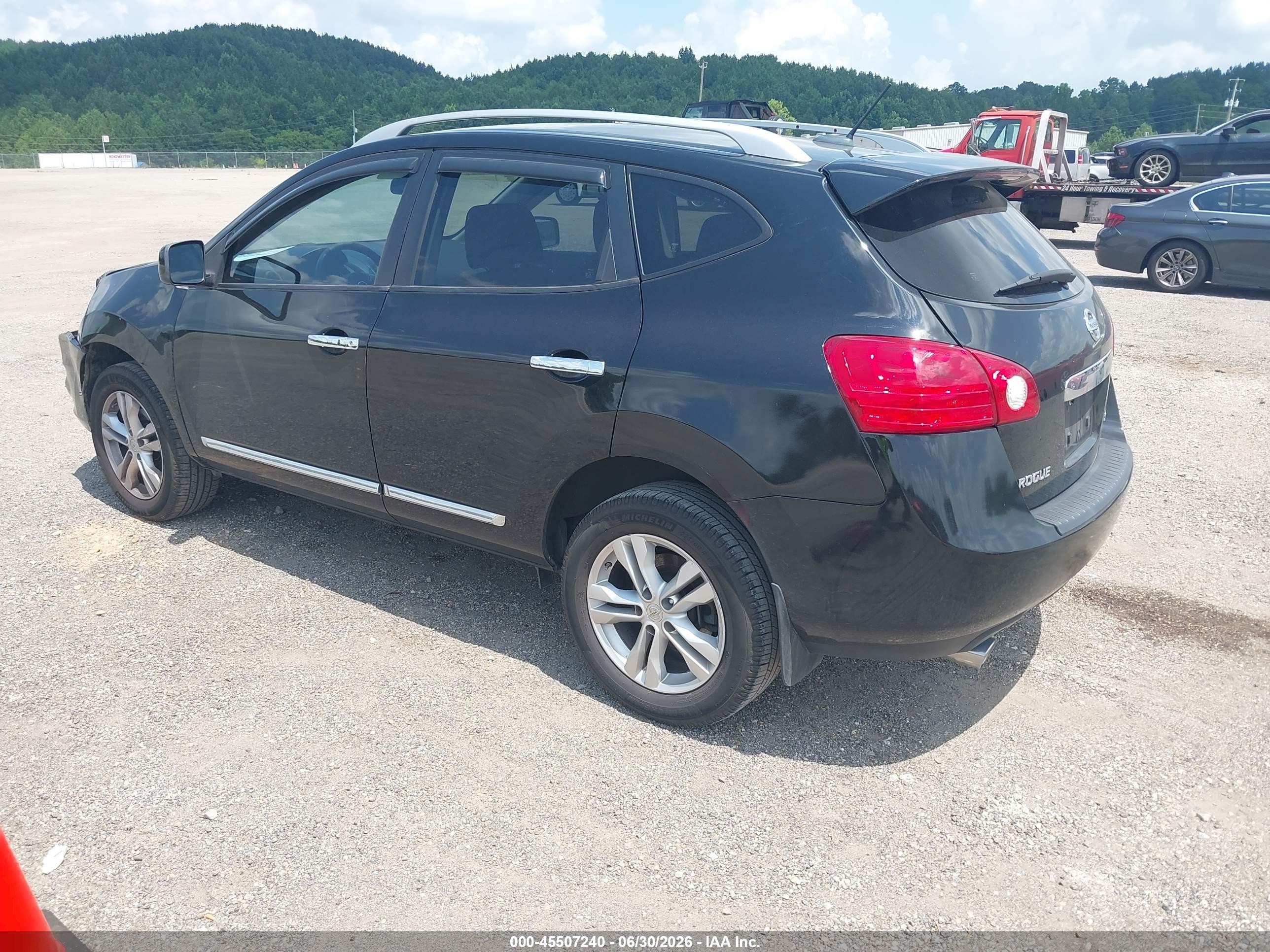 2012 Nissan Rogue Sv Black vin: JN8AS5MTXCW293427