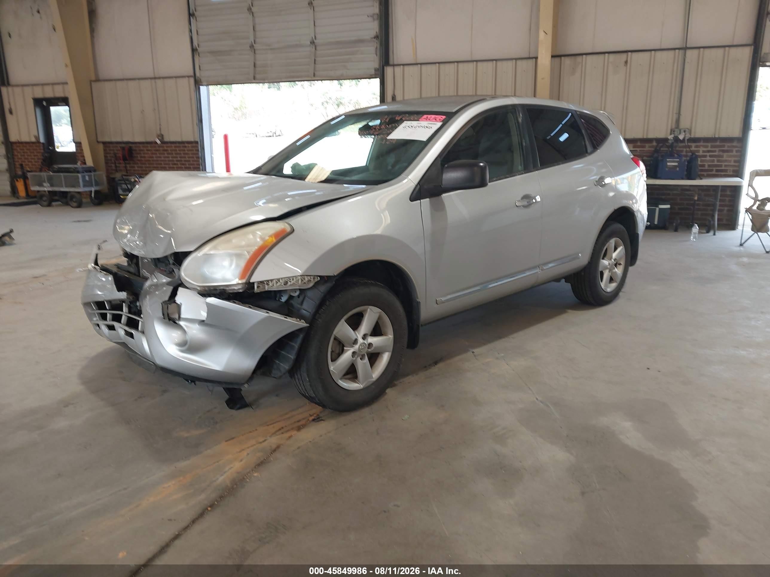 2012 Nissan Rogue S Silver vin: JN8AS5MTXCW294156