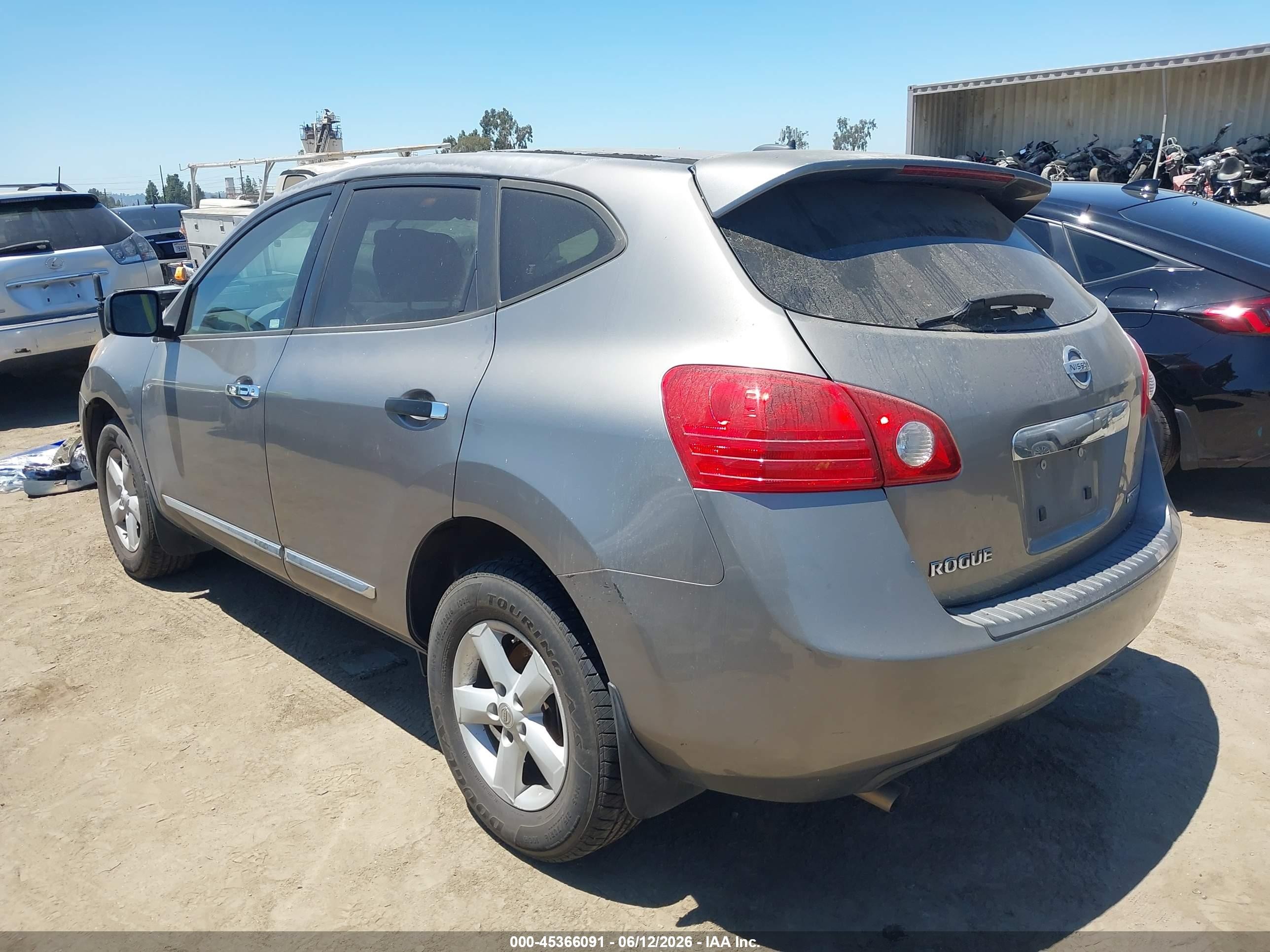 2012 Nissan Rogue S Серый vin: JN8AS5MTXCW600501