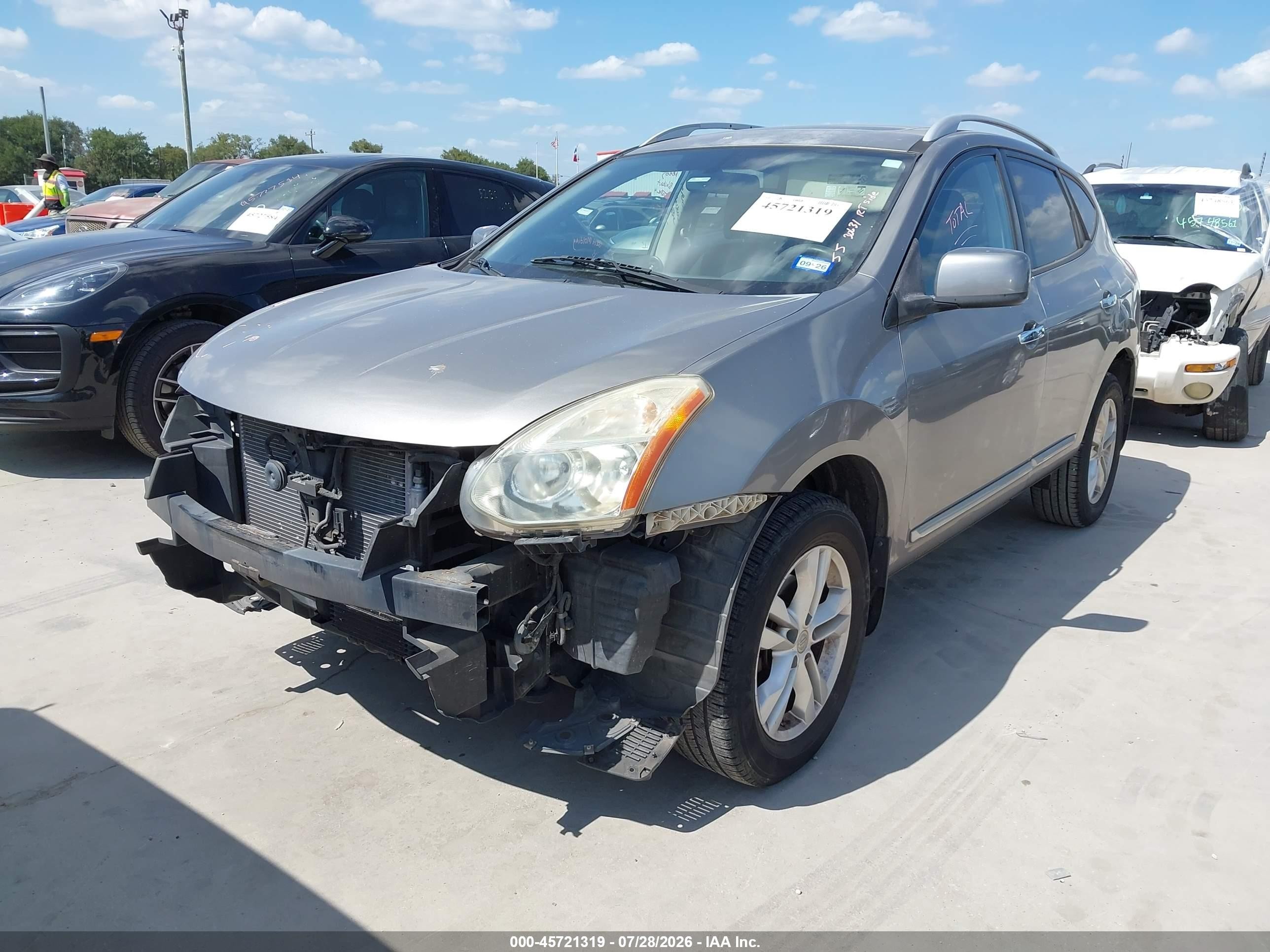 2012 Nissan Rogue Sv Серый vin: JN8AS5MTXCW607089