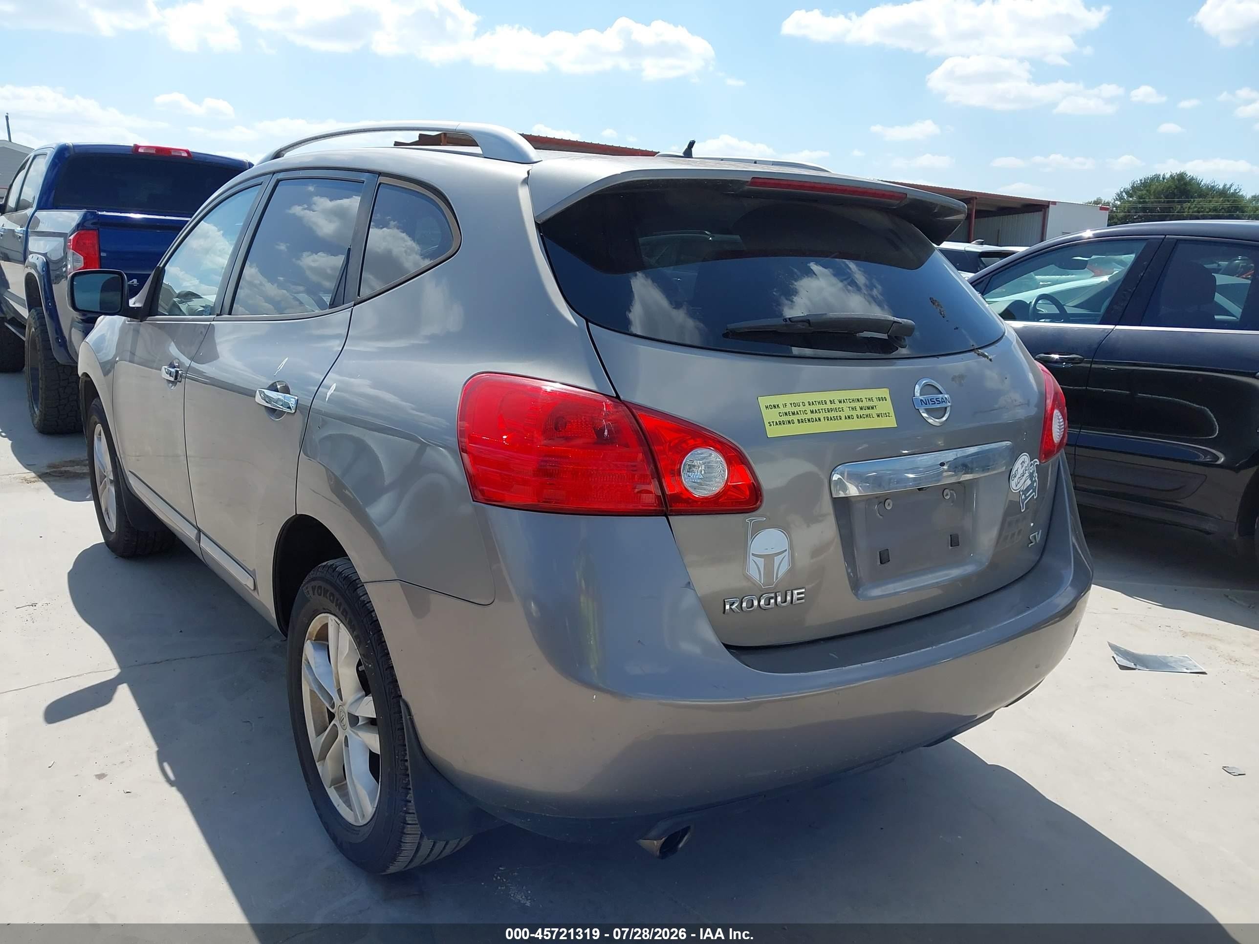 2012 Nissan Rogue Sv Серый vin: JN8AS5MTXCW607089