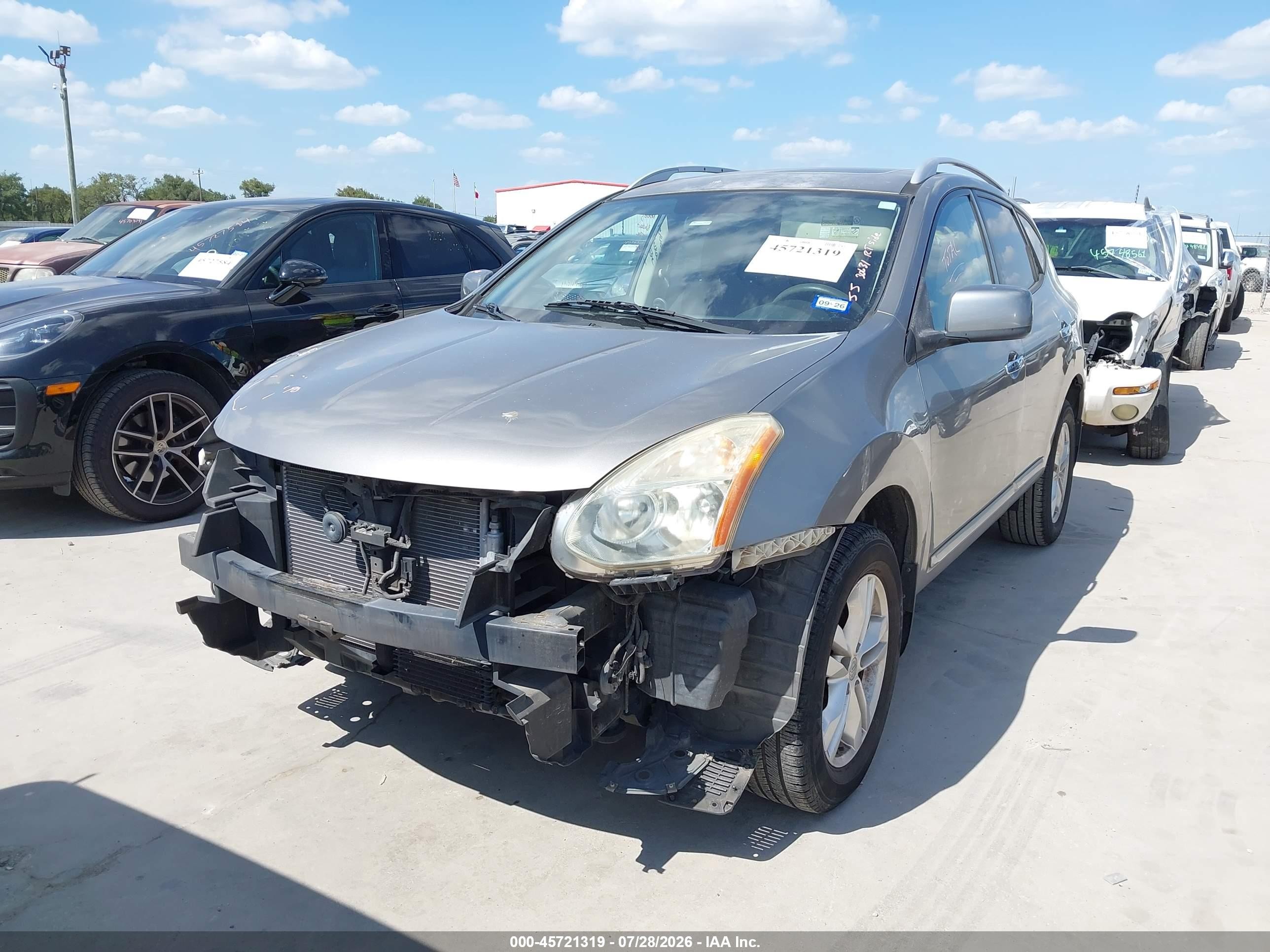 2012 Nissan Rogue Sv Серый vin: JN8AS5MTXCW607089