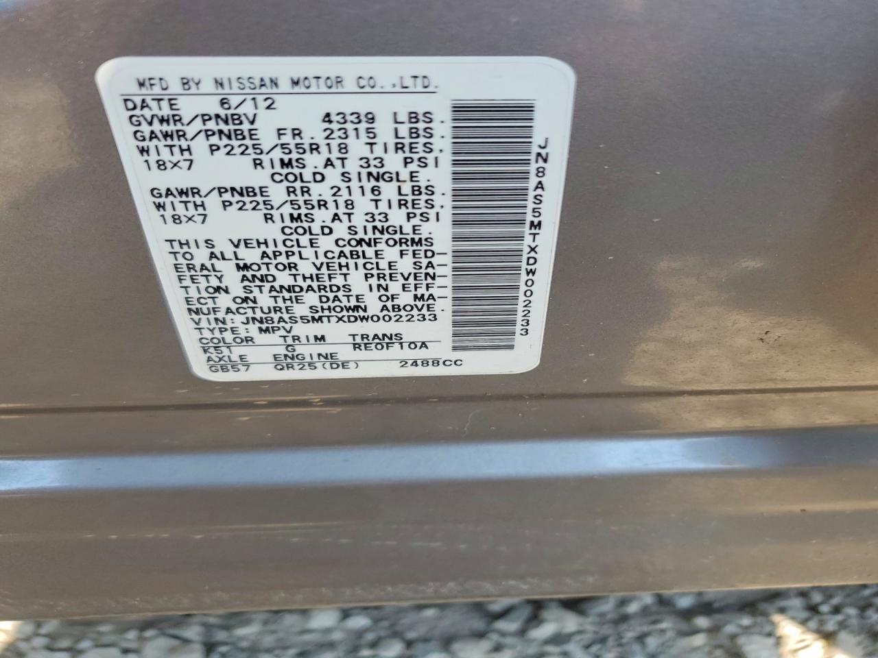 2013 Nissan Rogue S Silver vin: JN8AS5MTXDW002233