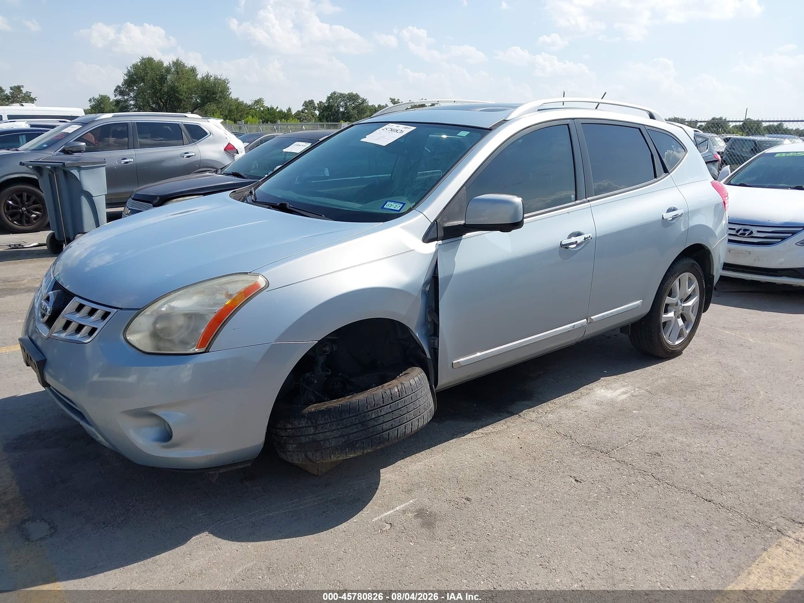 2013 Nissan Rogue Sv W/sl Pkg Light Blue vin: JN8AS5MTXDW007528