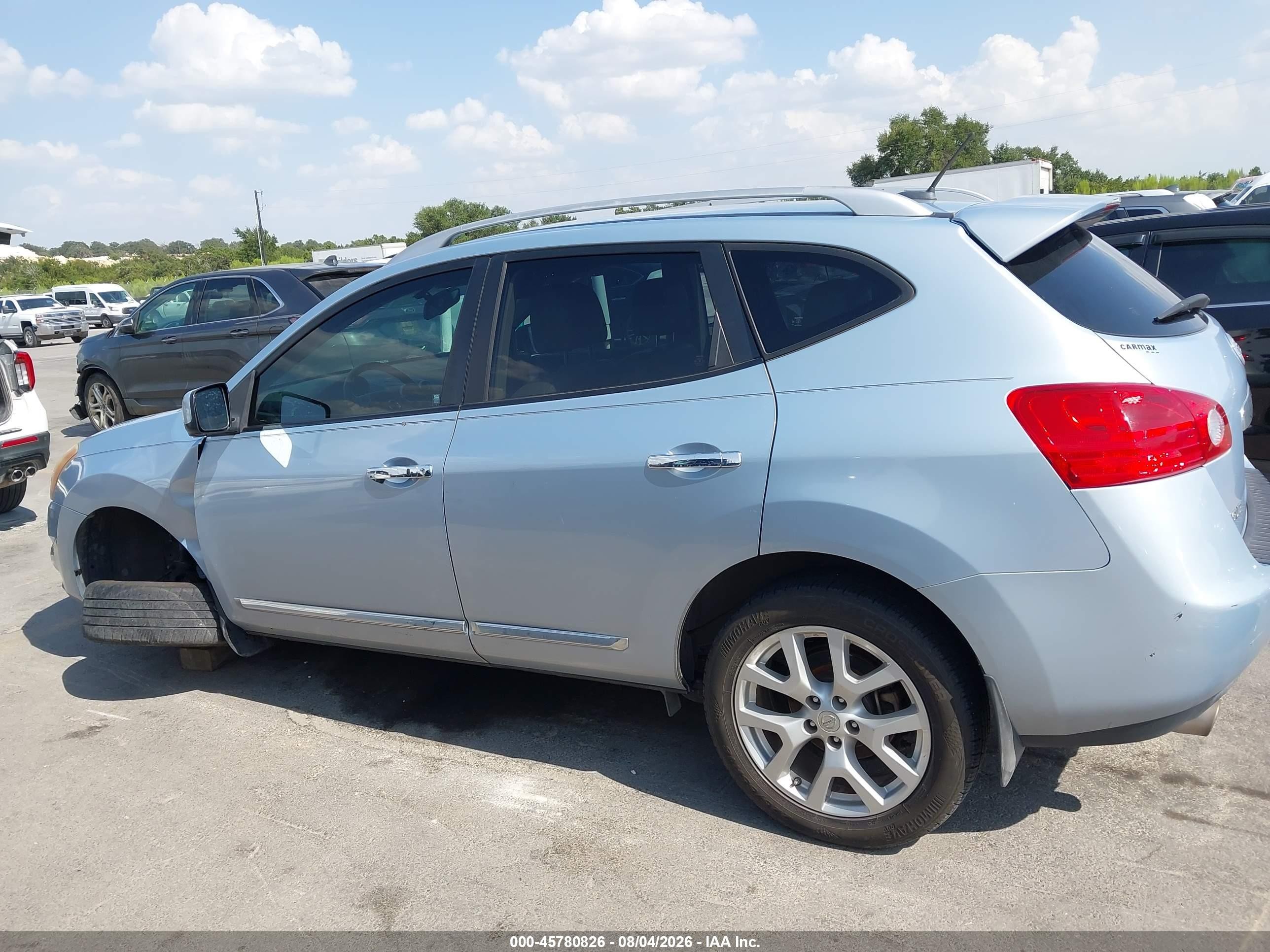 2013 Nissan Rogue Sv W/sl Pkg Light Blue vin: JN8AS5MTXDW007528