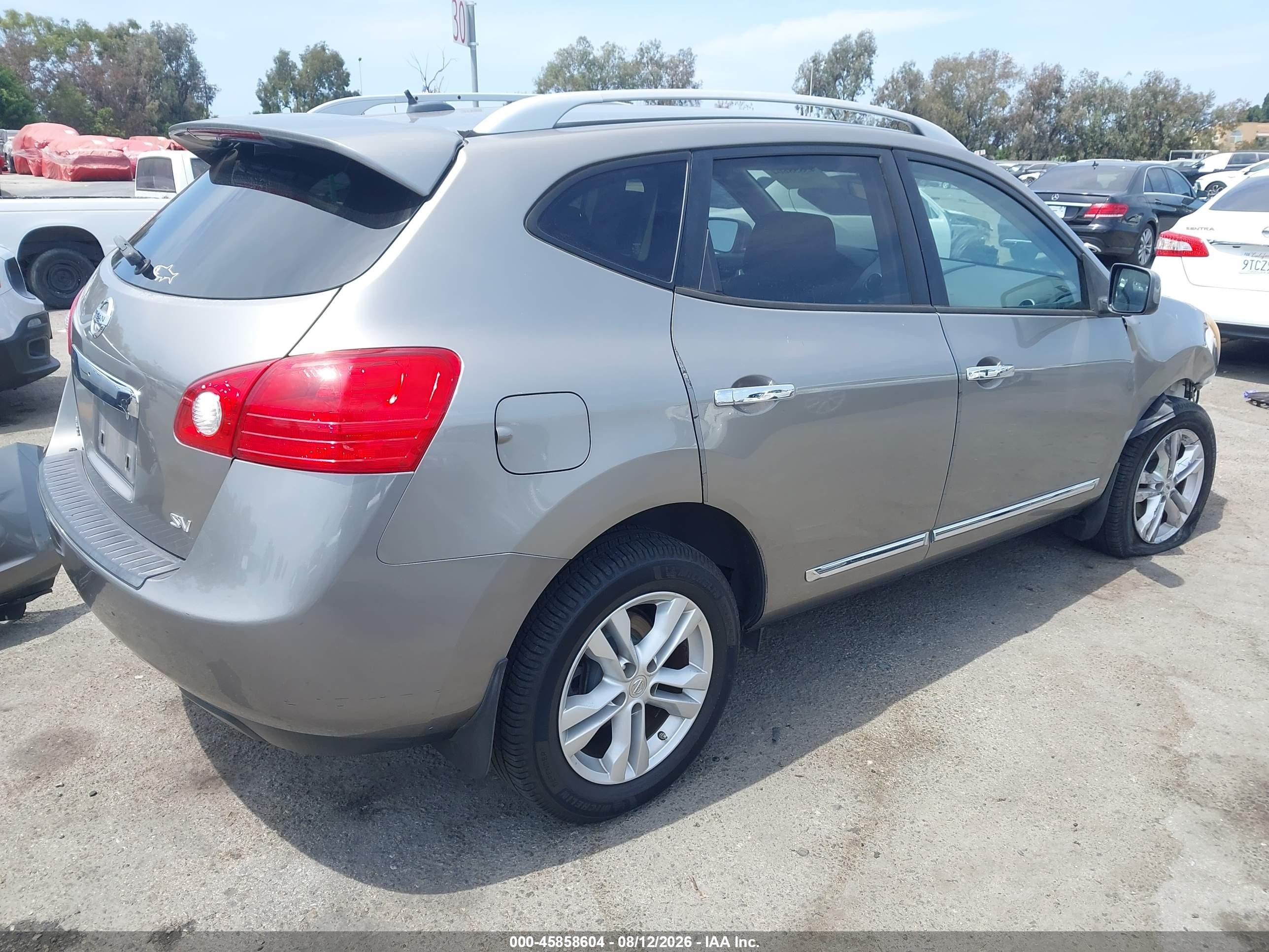 2013 Nissan Rogue Sv Gray vin: JN8AS5MTXDW010686