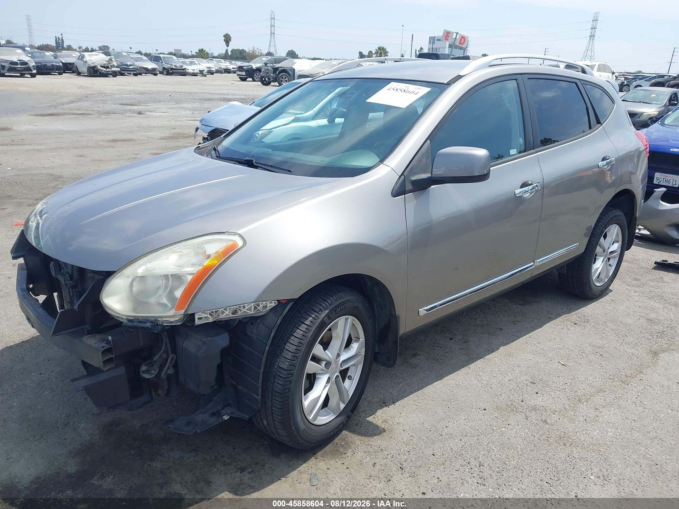 2013 Nissan Rogue Sv Gray vin: JN8AS5MTXDW010686