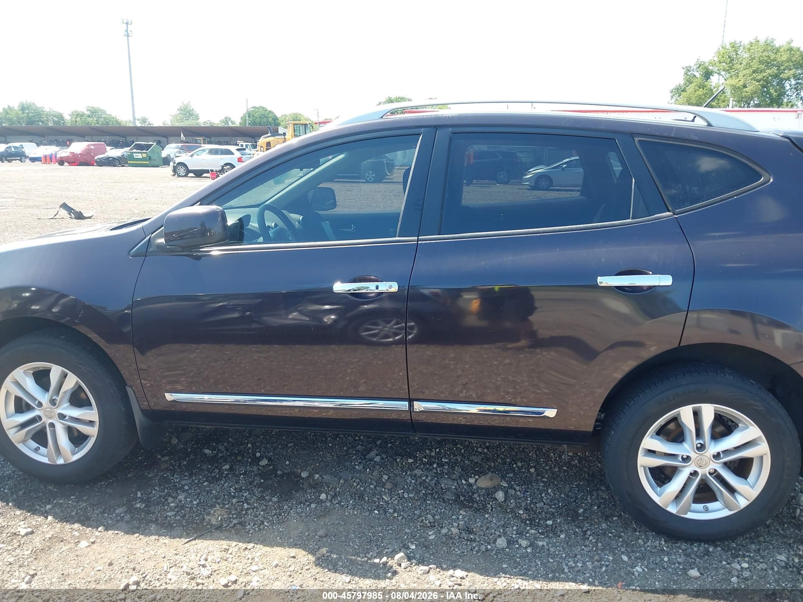 2013 Nissan Rogue Sv Black vin: JN8AS5MTXDW026631