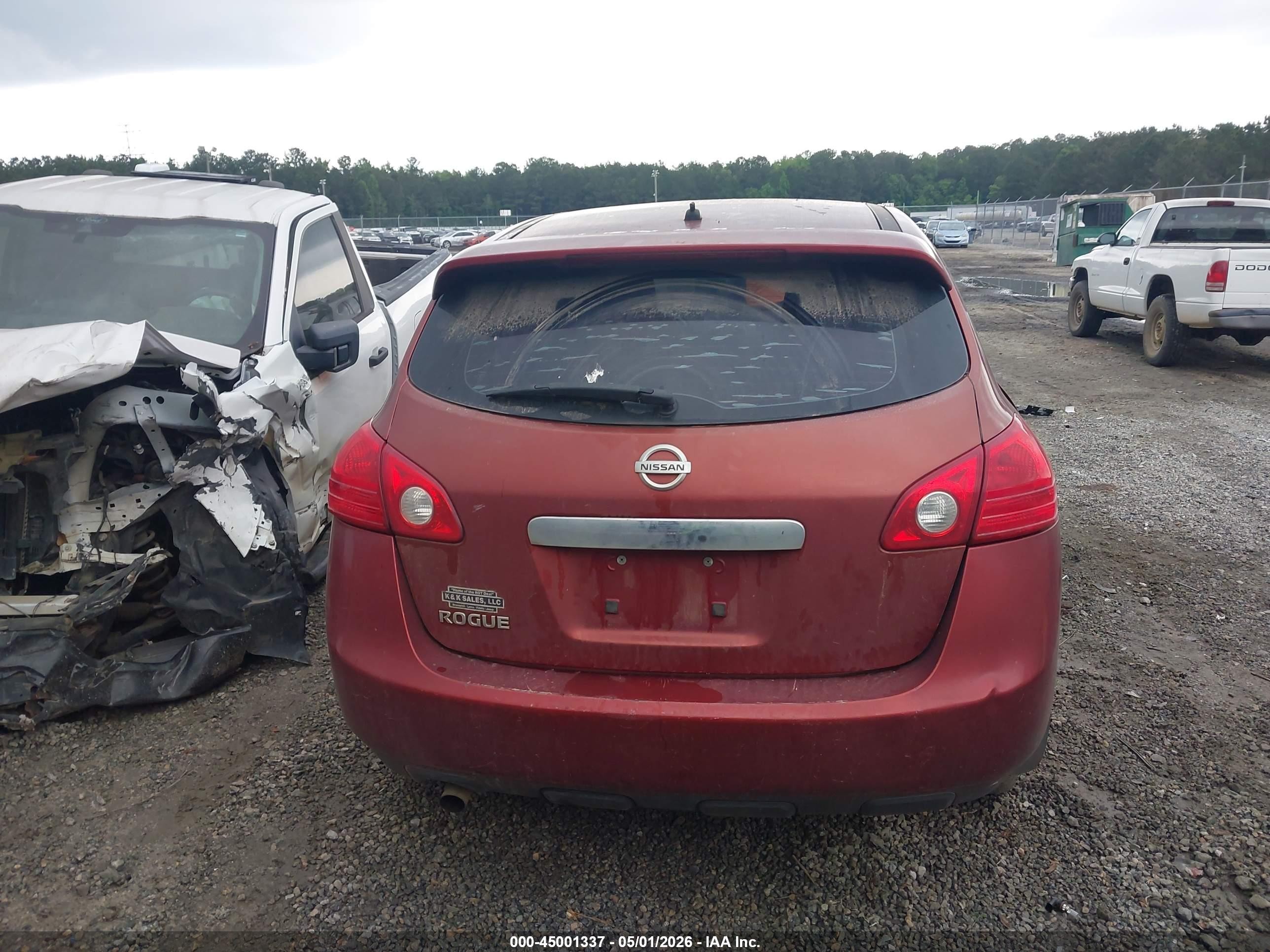 2013 Nissan Rogue S Red vin: JN8AS5MTXDW042179