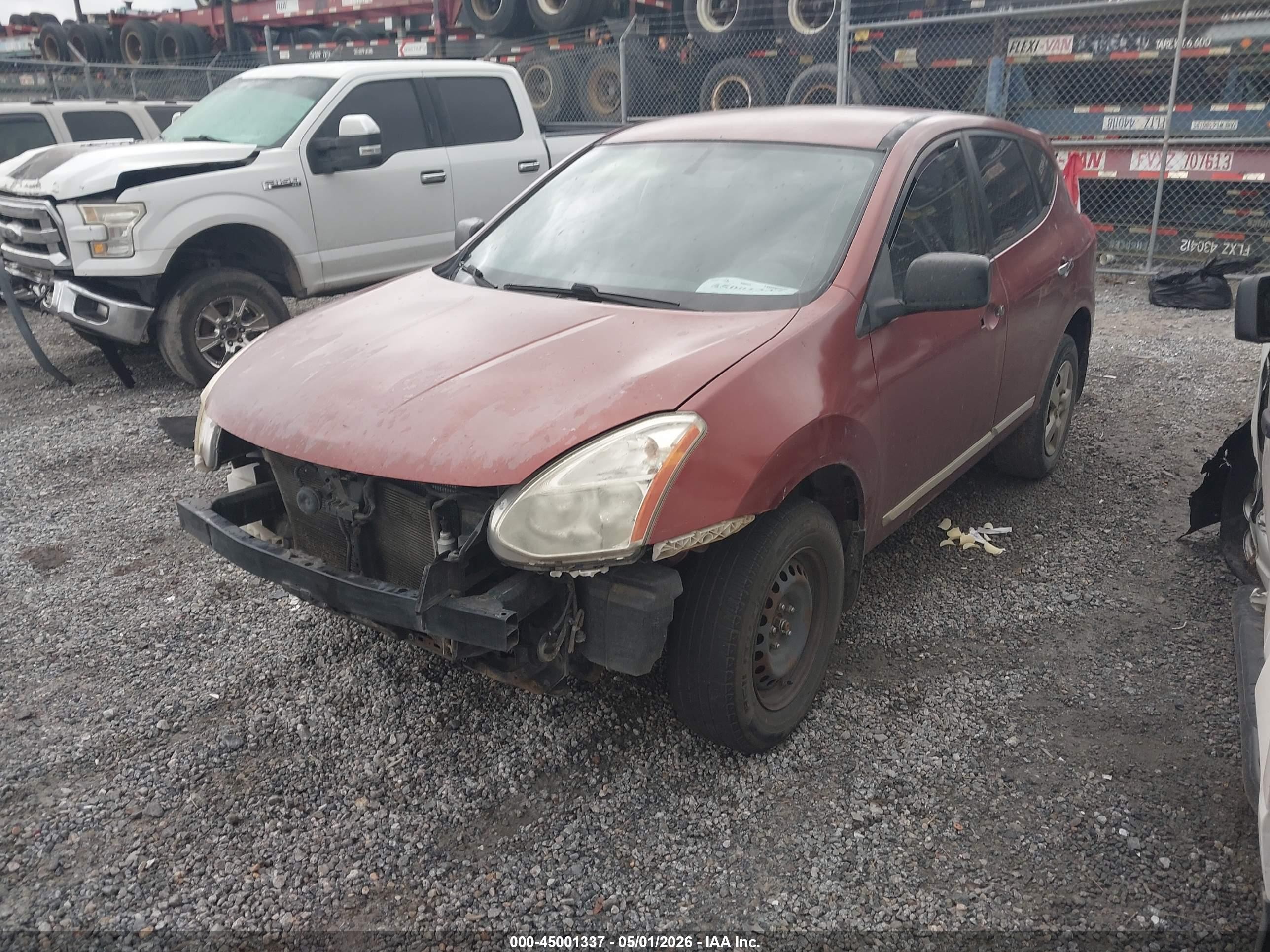 2013 Nissan Rogue S Red vin: JN8AS5MTXDW042179