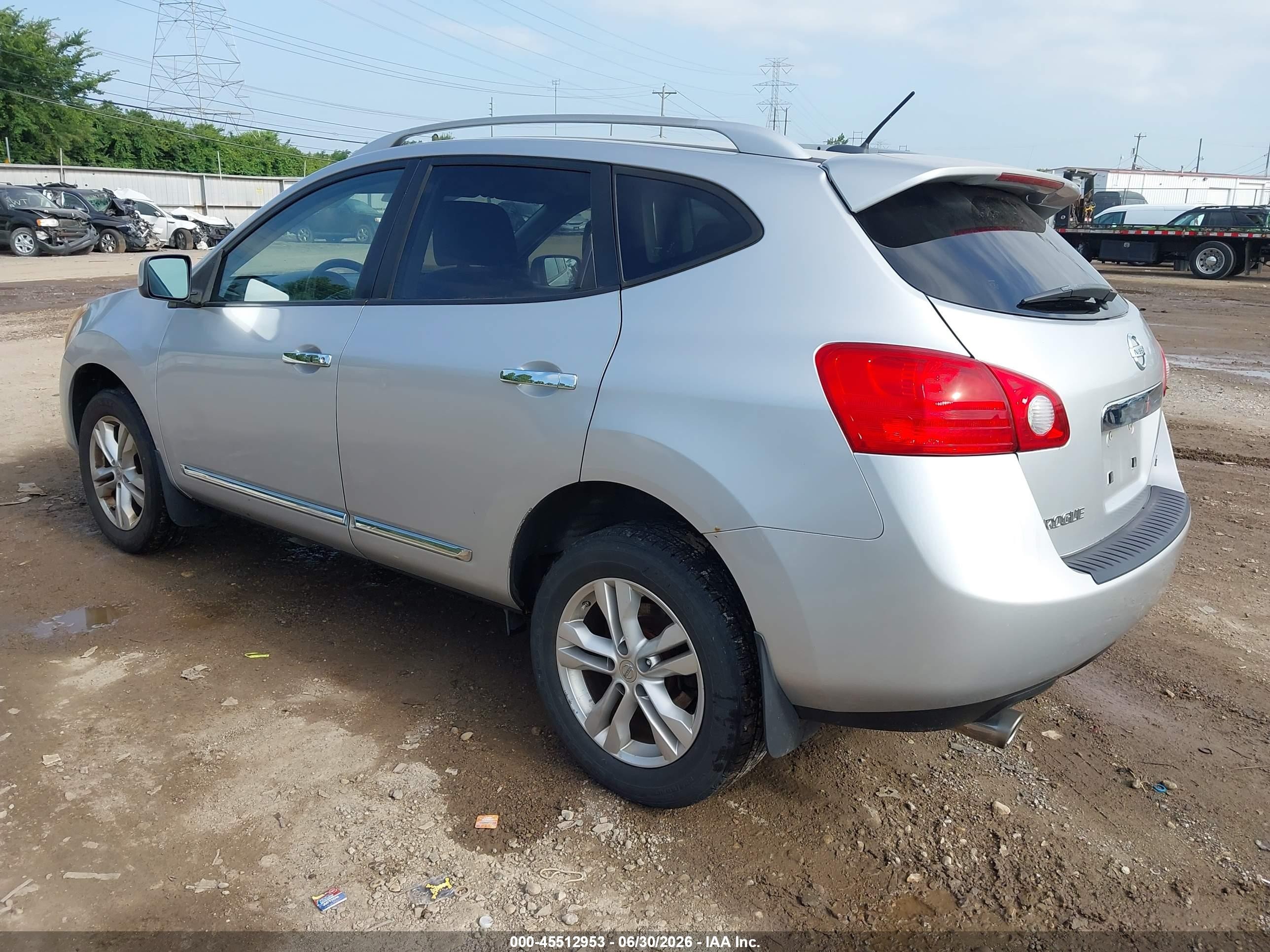 2013 Nissan Rogue Sv Silver vin: JN8AS5MTXDW502666