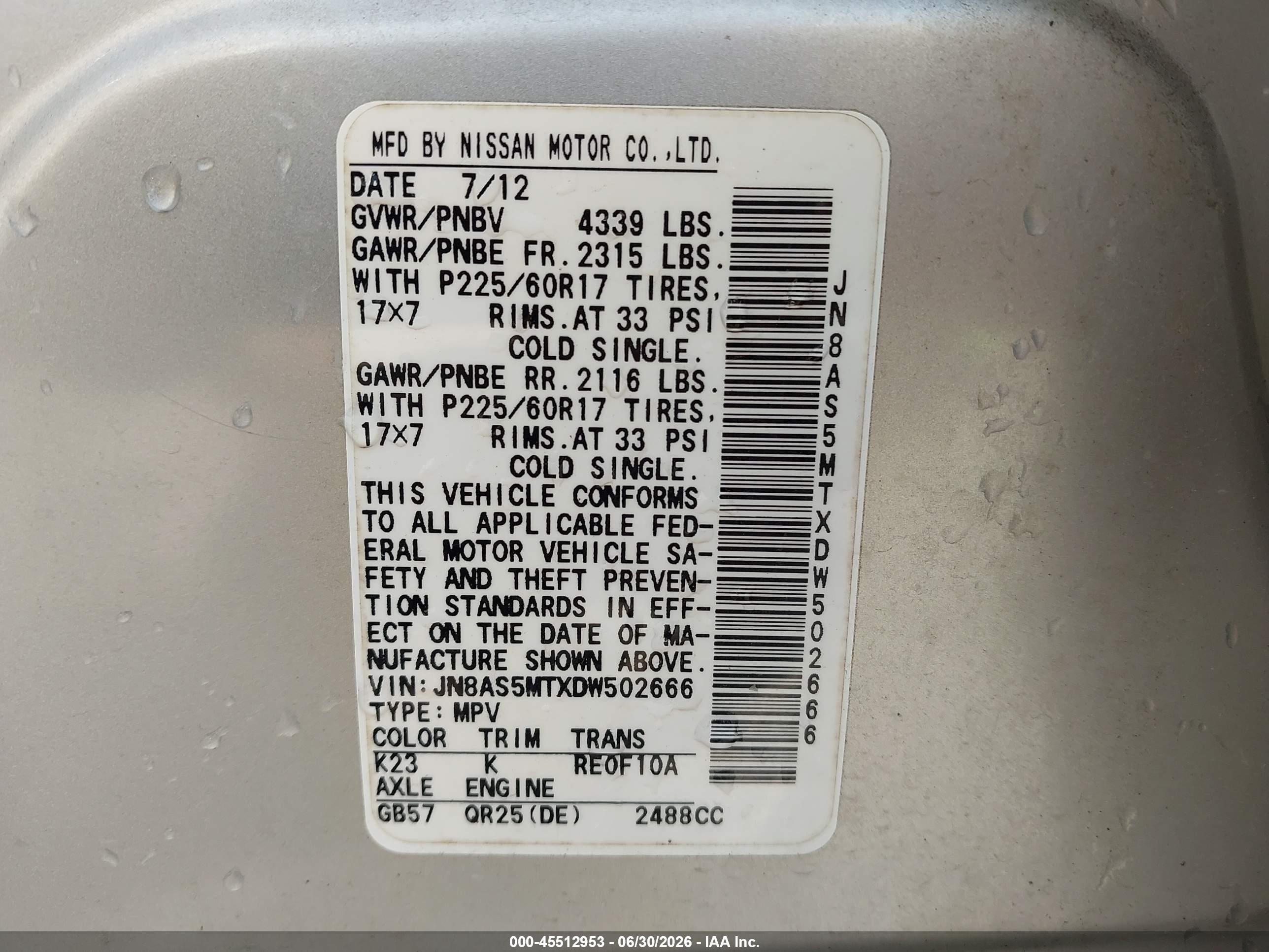 2013 Nissan Rogue Sv Silver vin: JN8AS5MTXDW502666