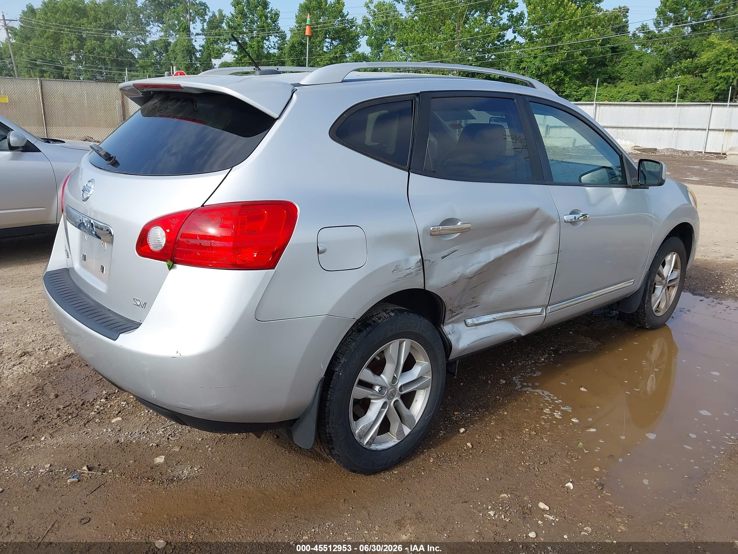 2013 Nissan Rogue Sv Silver vin: JN8AS5MTXDW502666