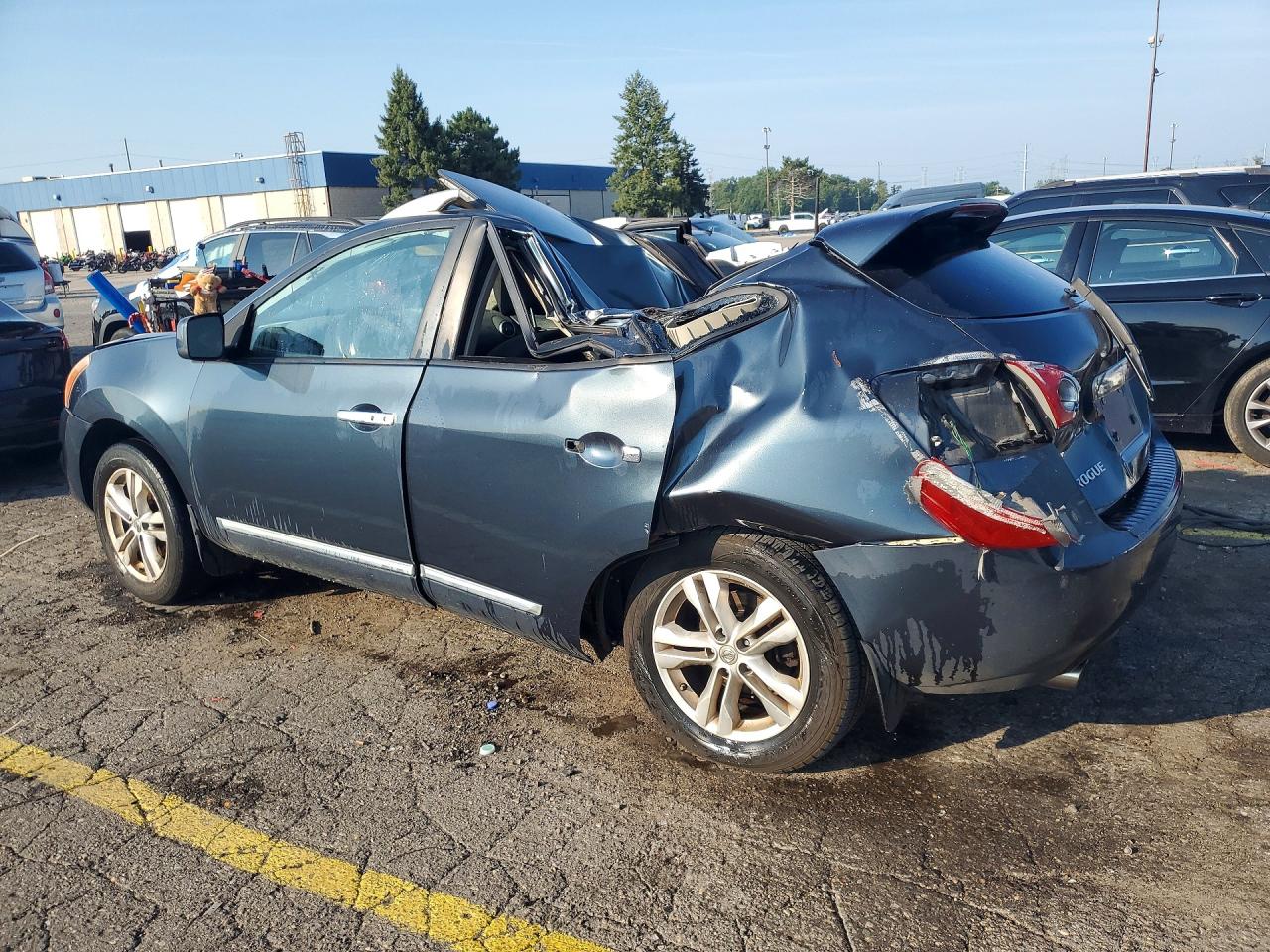 2013 Nissan Rogue S Серый vin: JN8AS5MTXDW504076