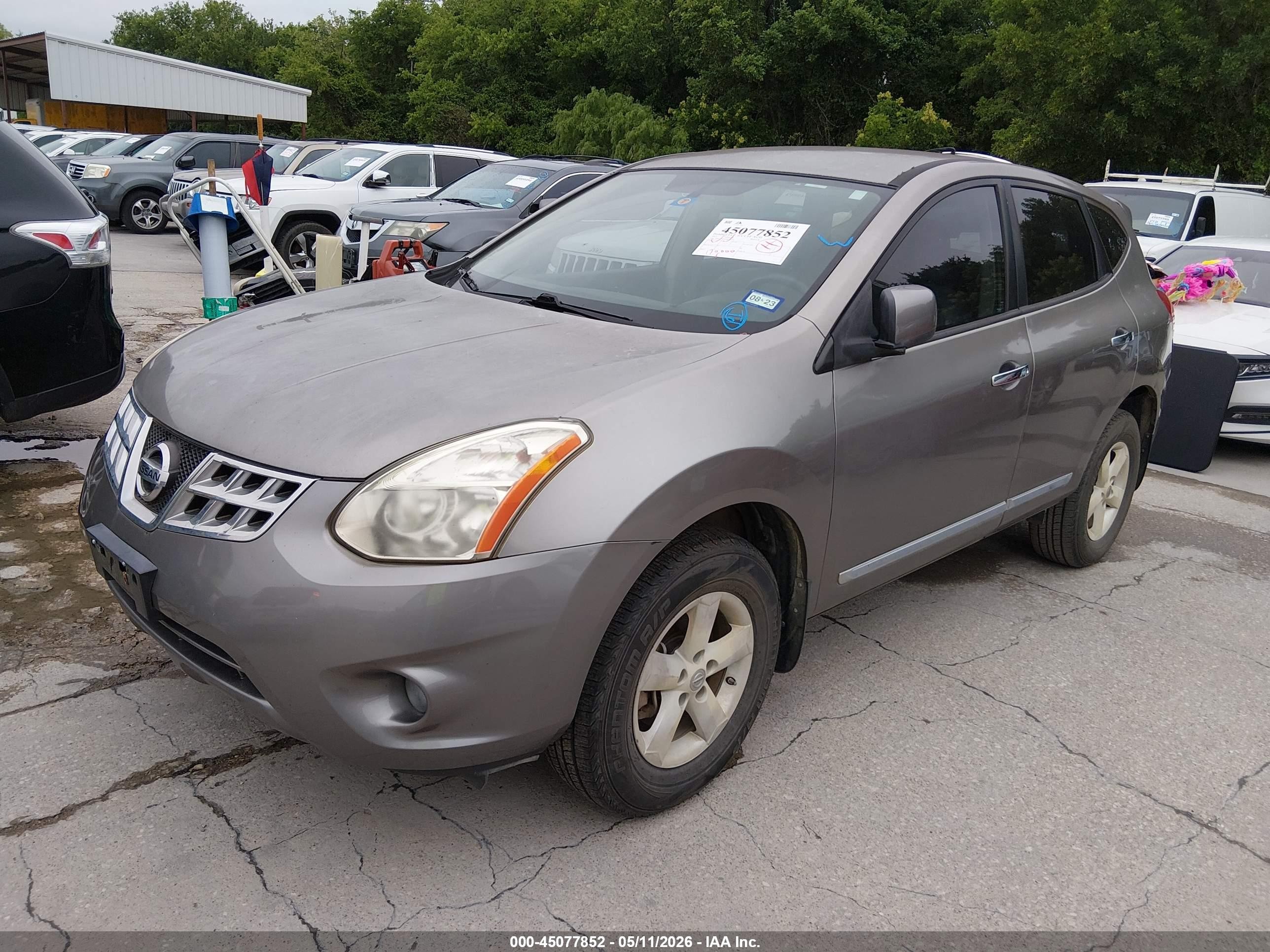 2013 Nissan Rogue S Gray vin: JN8AS5MTXDW508726