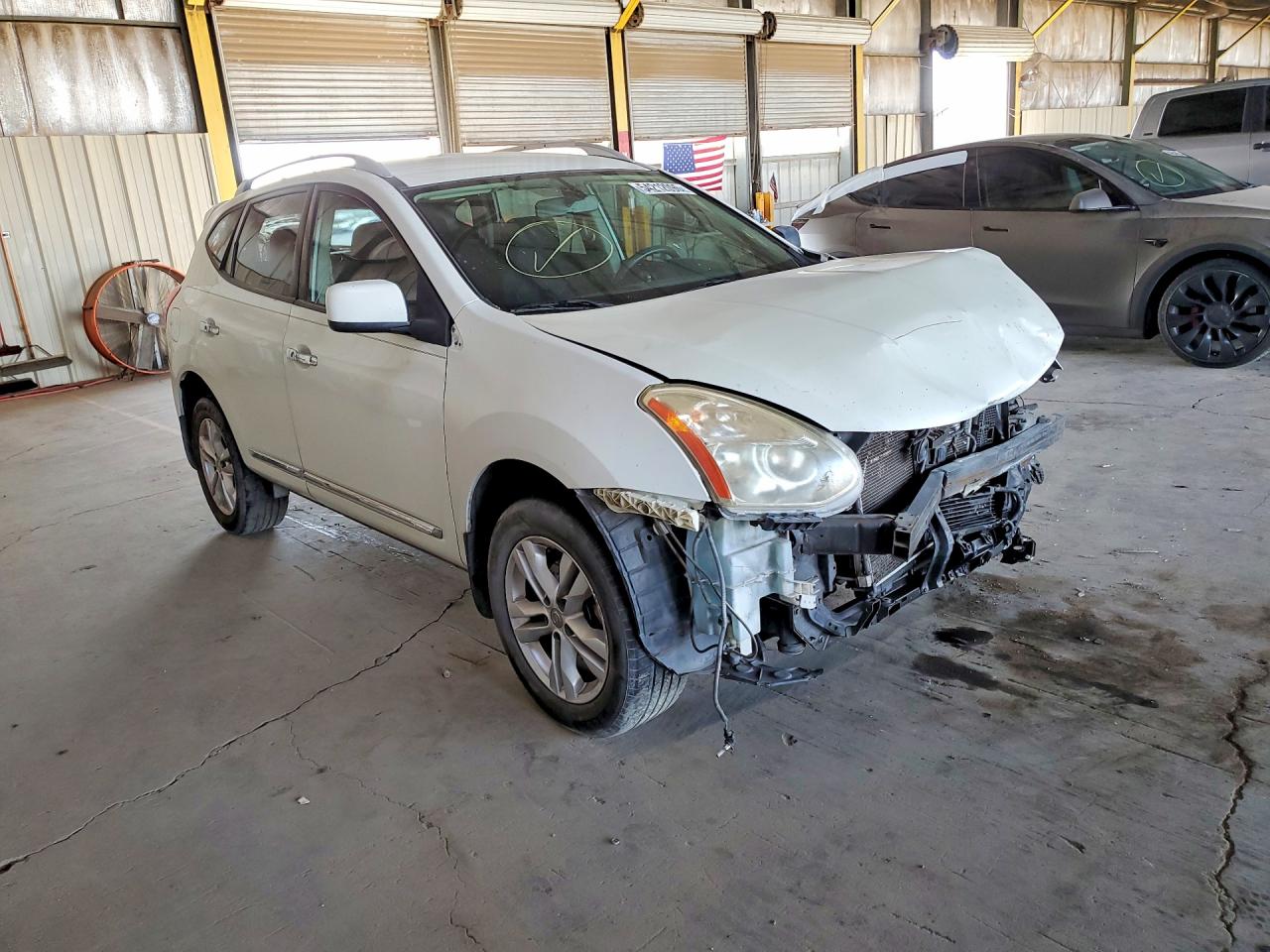 2013 Nissan Rogue S Белый vin: JN8AS5MTXDW514123