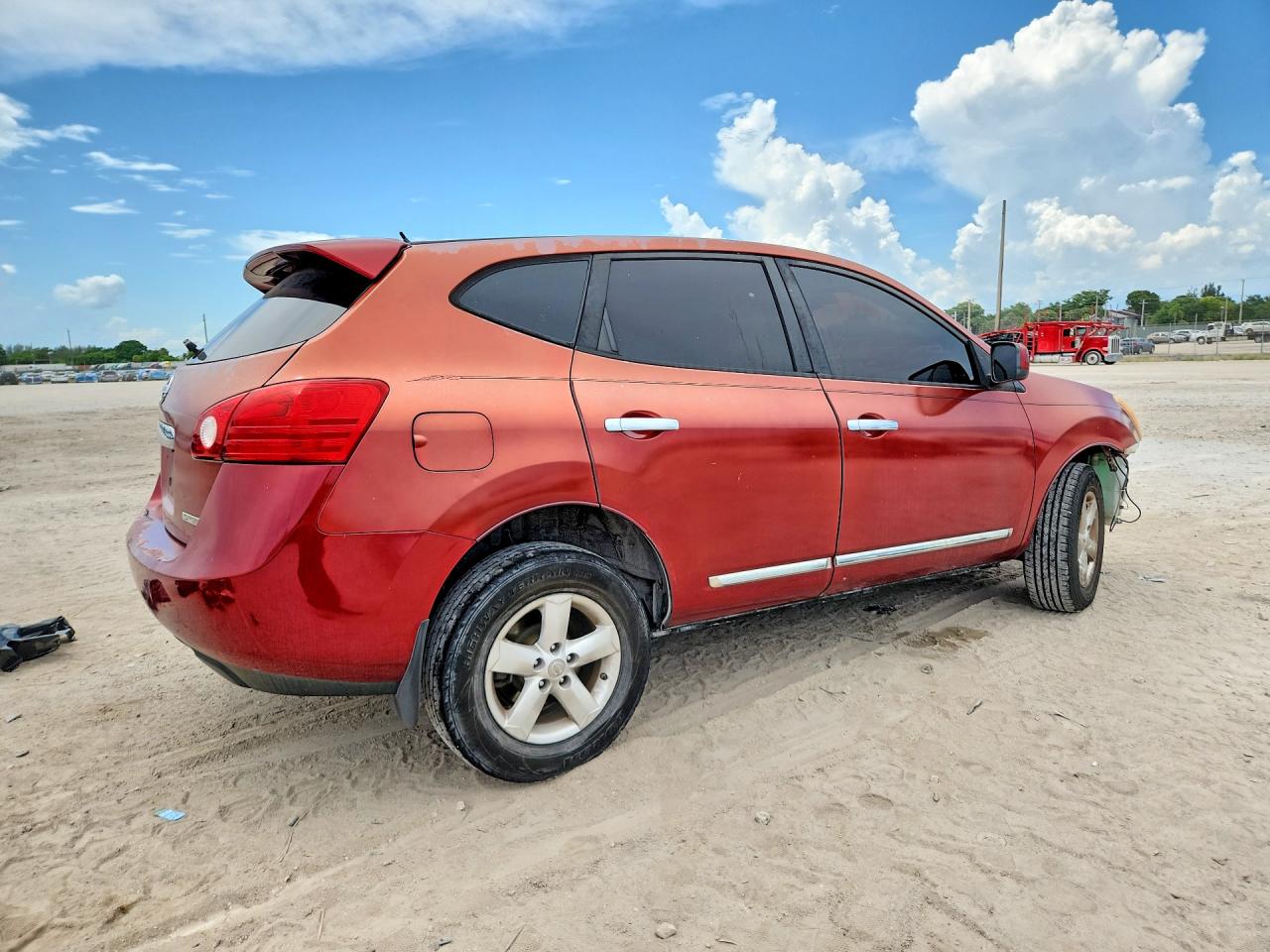 2013 Nissan Rogue S Red vin: JN8AS5MTXDW519242