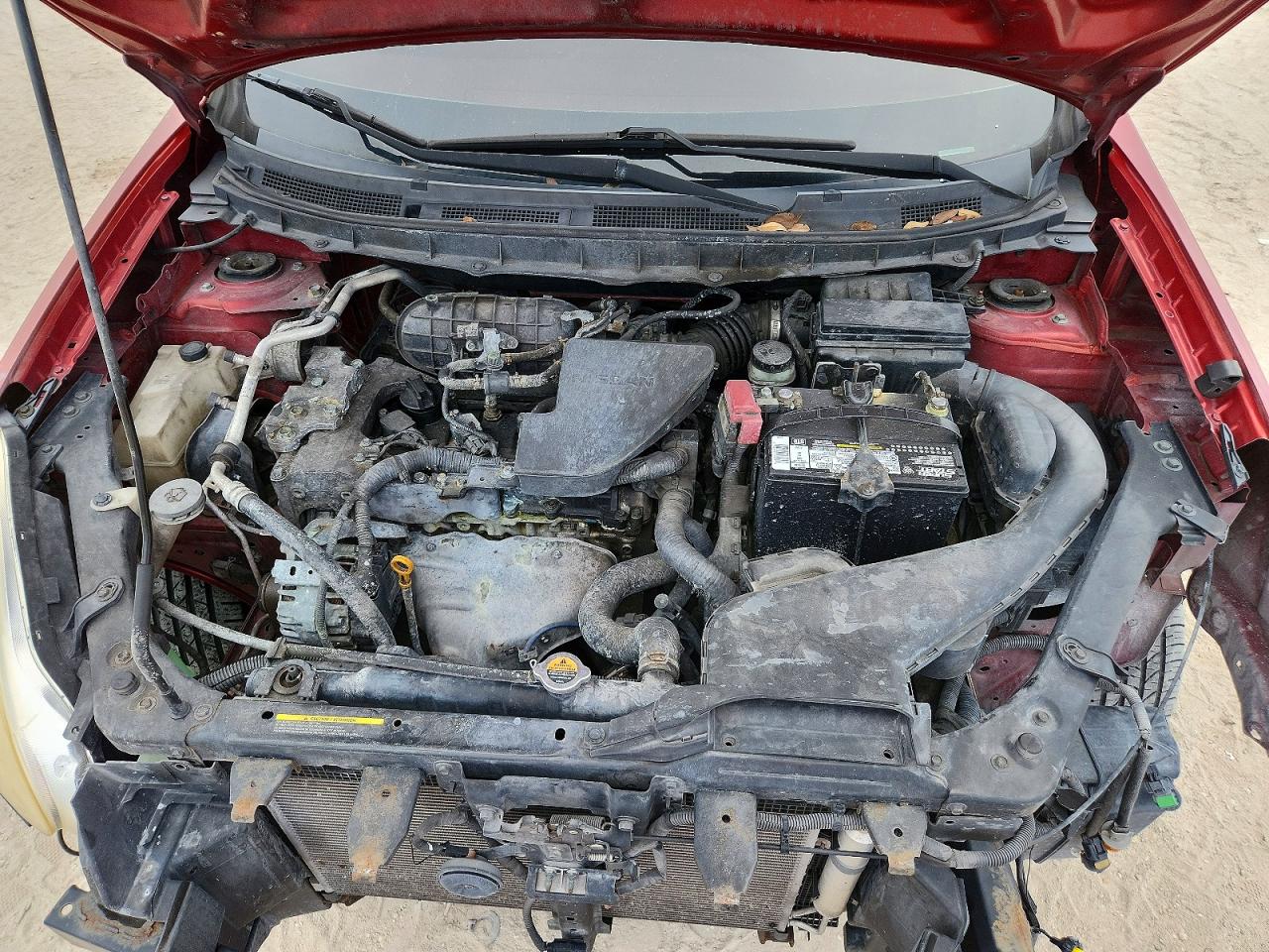 2013 Nissan Rogue S Red vin: JN8AS5MTXDW519242