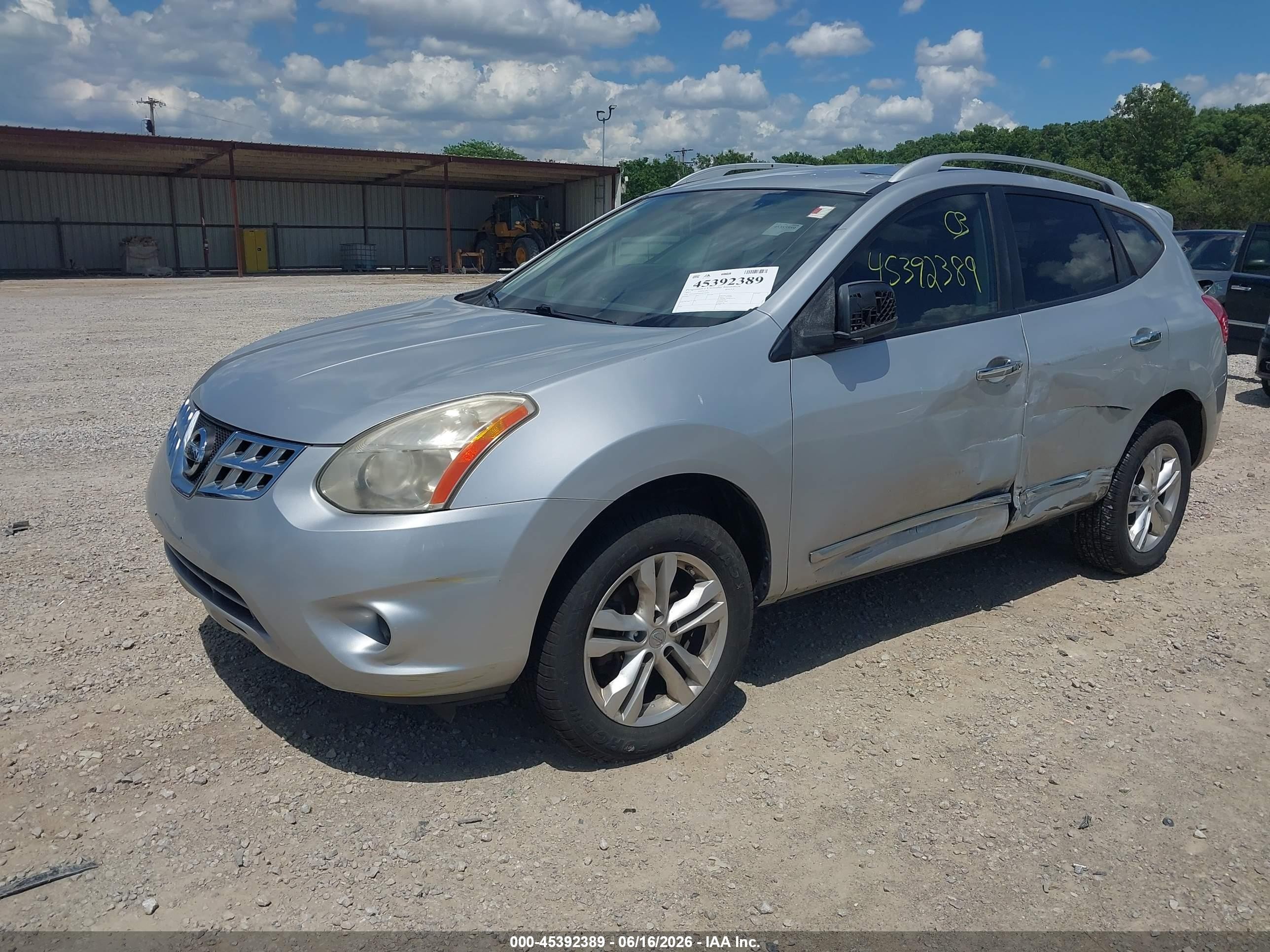 2013 Nissan Rogue Sv Silver vin: JN8AS5MTXDW520505