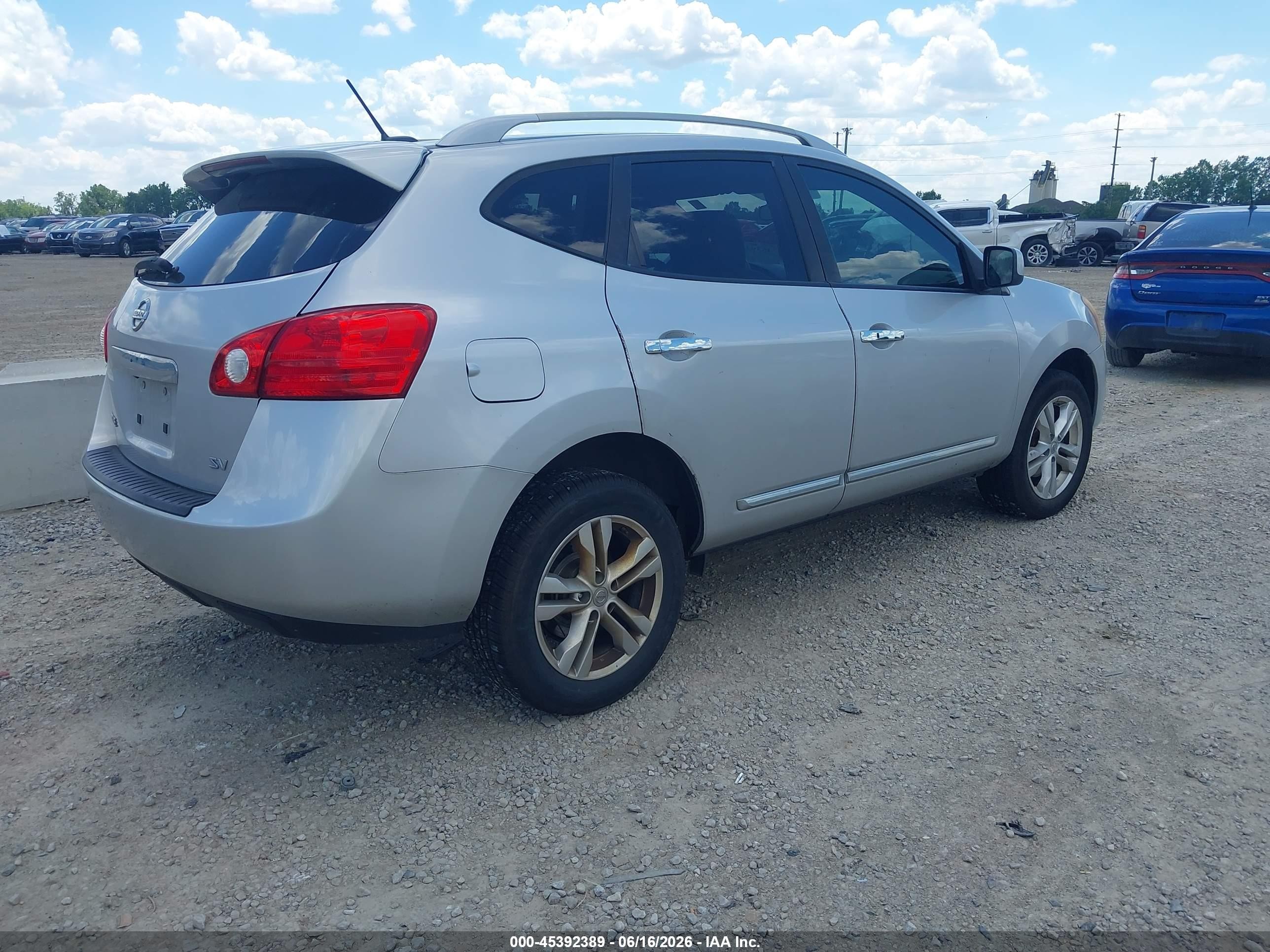 2013 Nissan Rogue Sv Silver vin: JN8AS5MTXDW520505