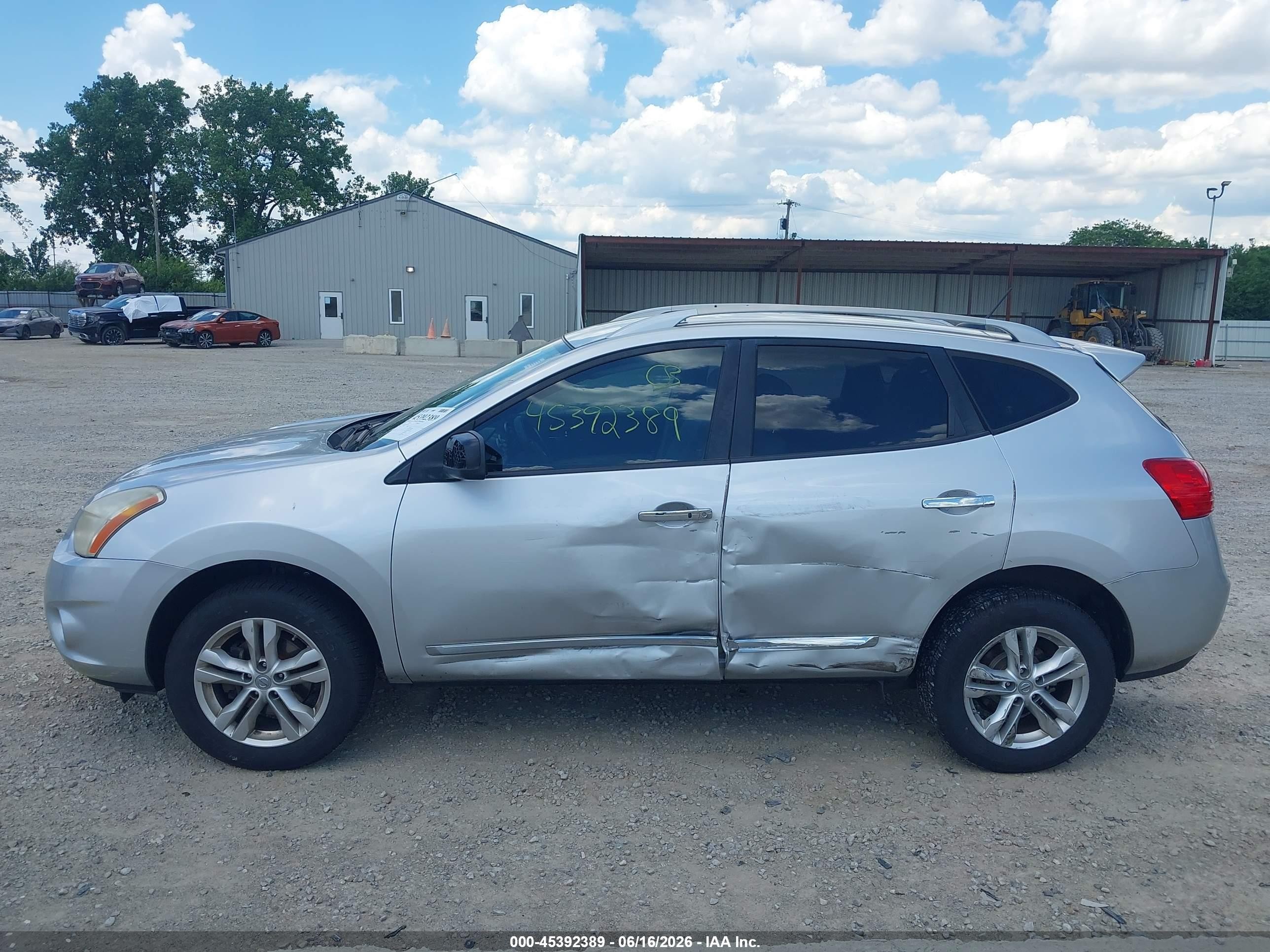 2013 Nissan Rogue Sv Silver vin: JN8AS5MTXDW520505