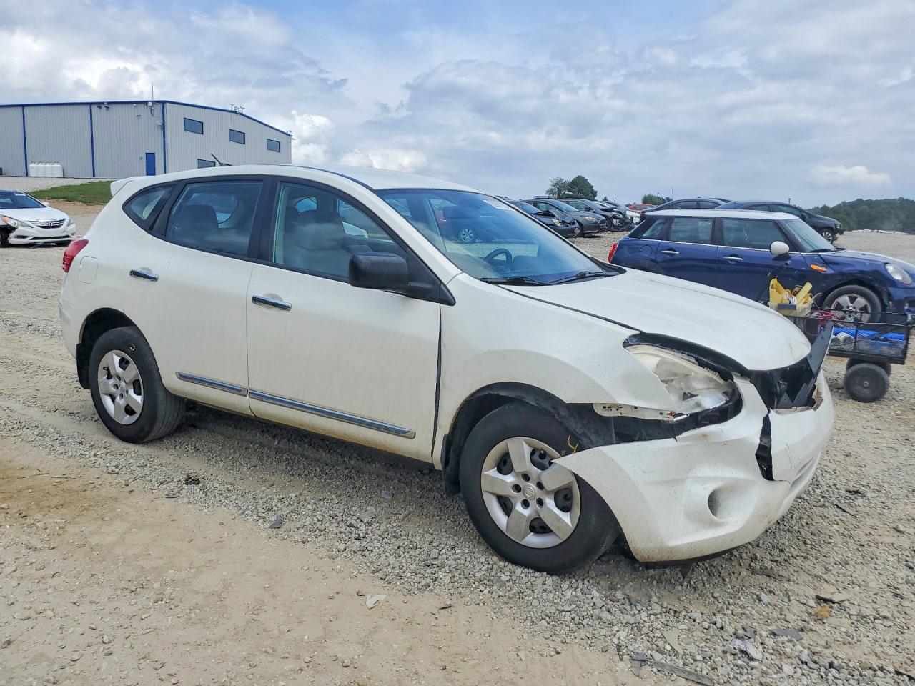 2013 Nissan Rogue S White vin: JN8AS5MTXDW538972