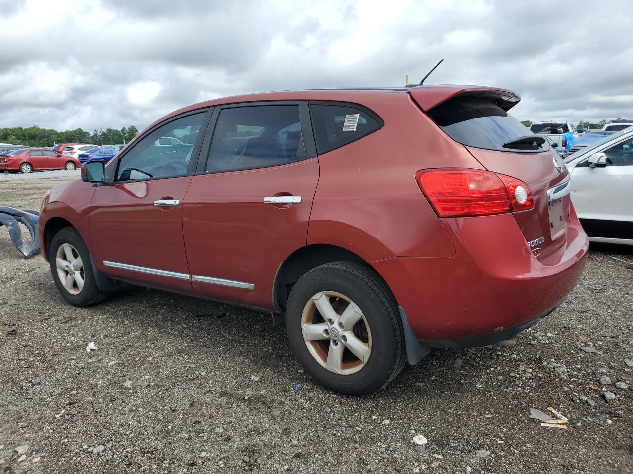 2013 Nissan Rogue S Burgundy vin: JN8AS5MTXDW543637 Damage: Left Rear Door, Heavy Scratch, 2 To 3 Inches