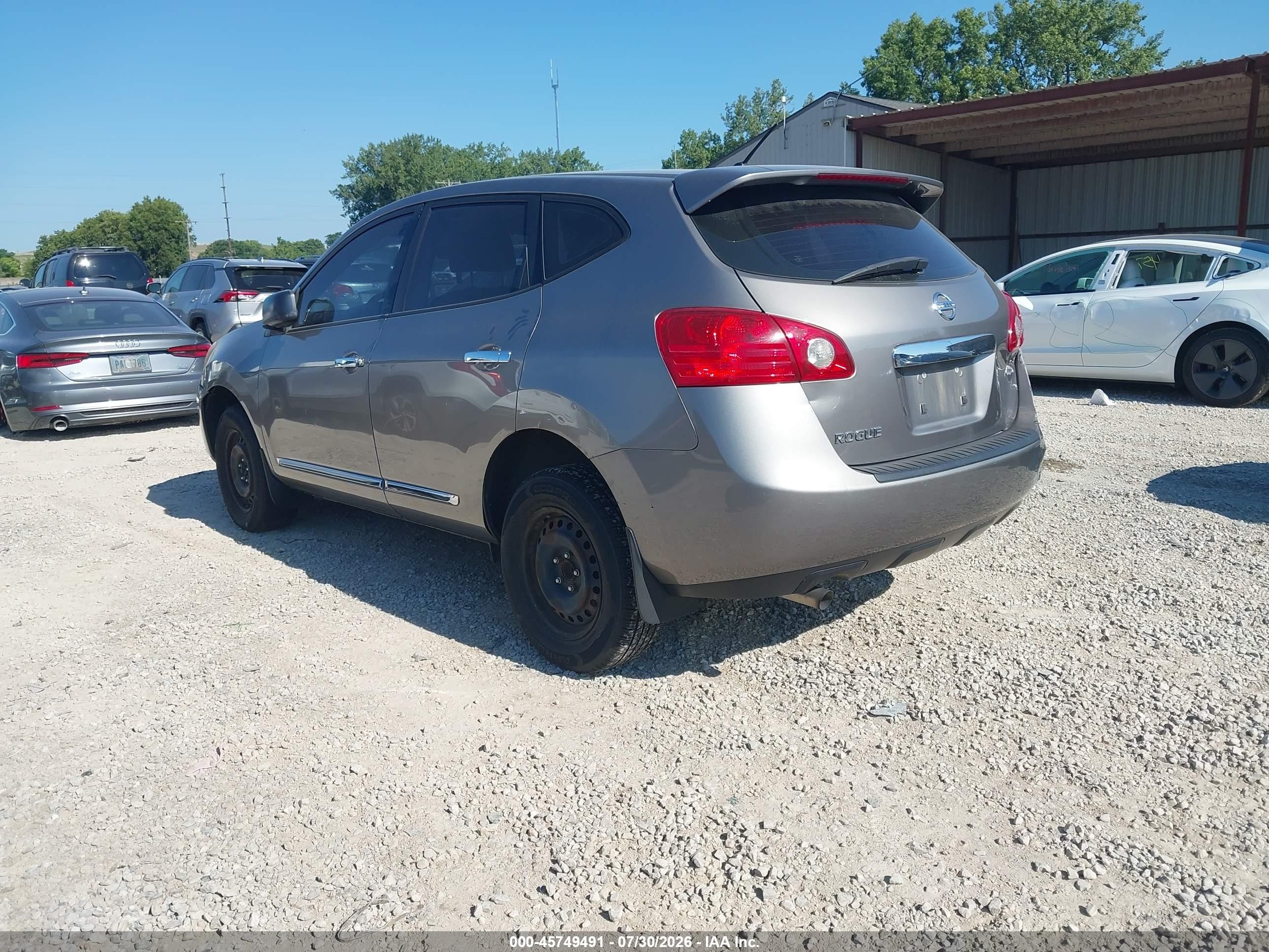 2013 Nissan Rogue S Gray vin: JN8AS5MTXDW544660