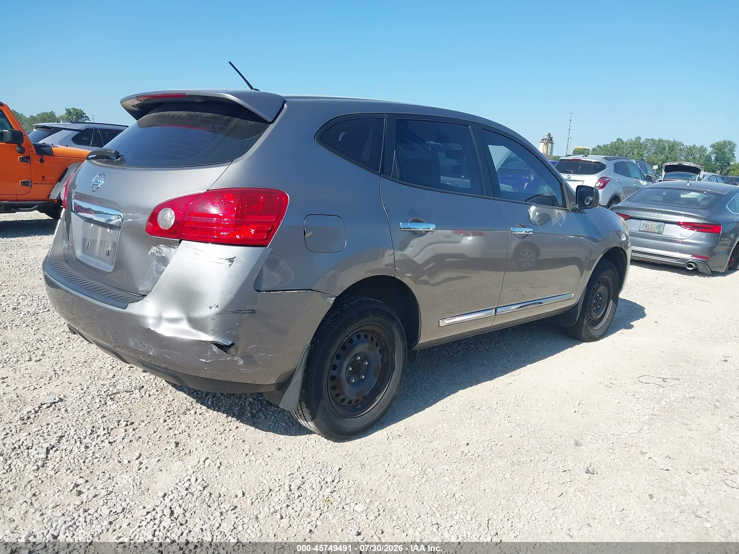 2013 Nissan Rogue S Gray vin: JN8AS5MTXDW544660
