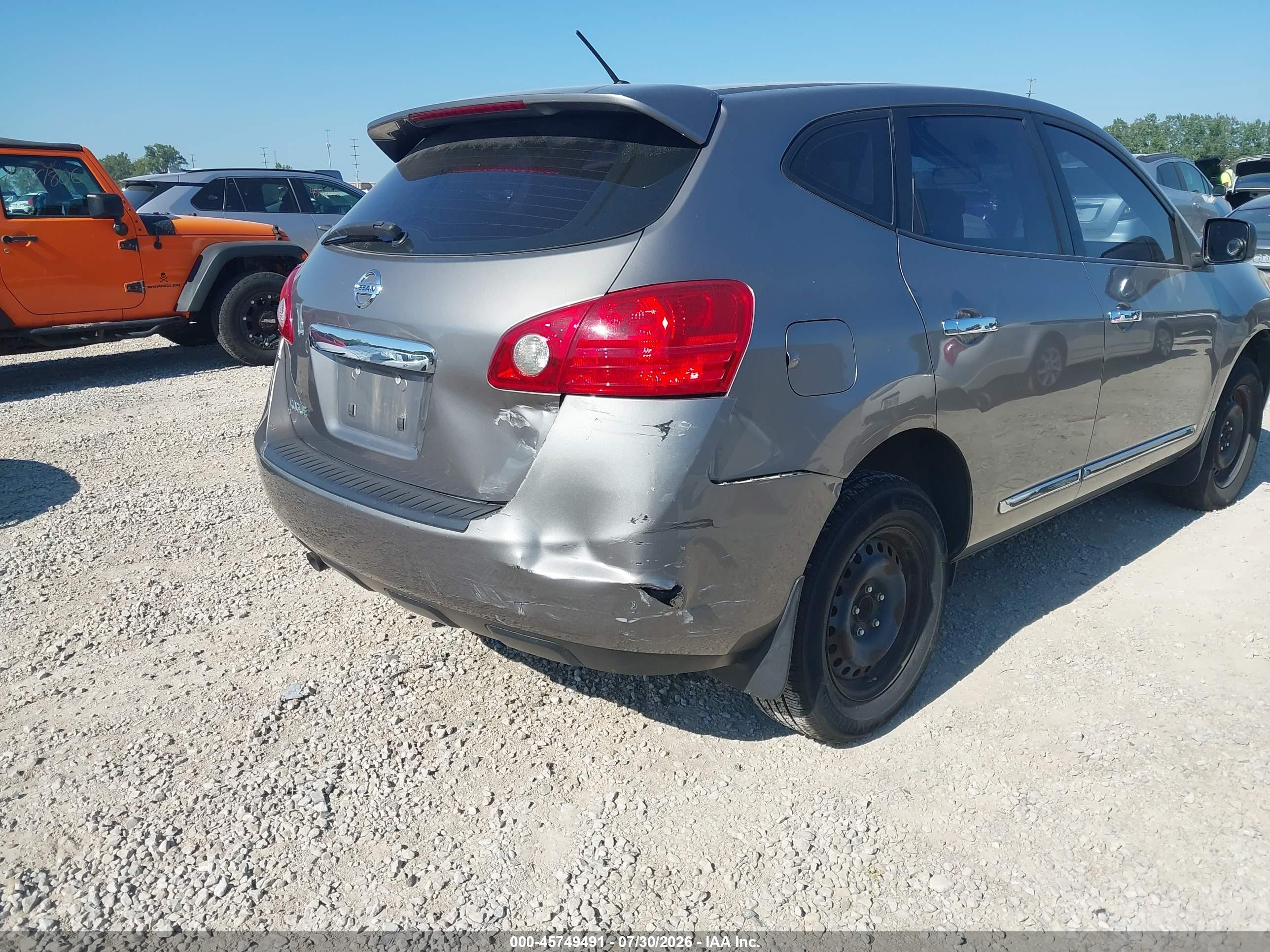 2013 Nissan Rogue S Gray vin: JN8AS5MTXDW544660