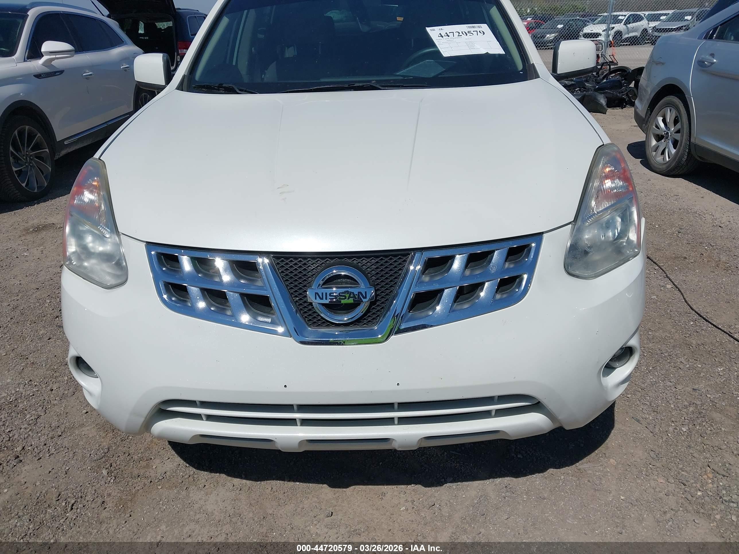 2013 Nissan Rogue S White vin: JN8AS5MTXDW551737