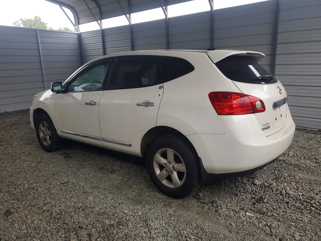 2013 Nissan Rogue S White vin: JN8AS5MTXDW554282