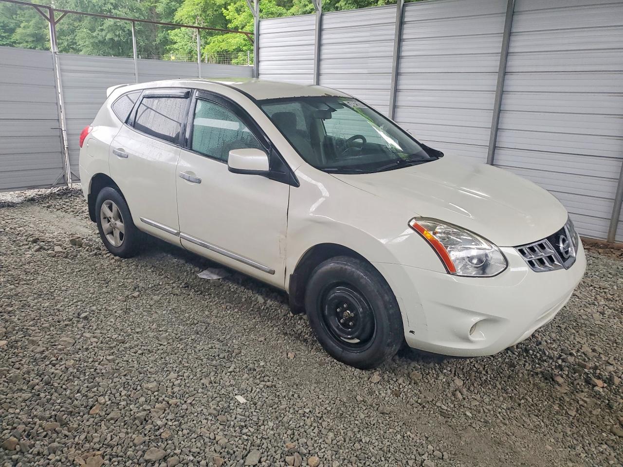2013 Nissan Rogue S White vin: JN8AS5MTXDW554282