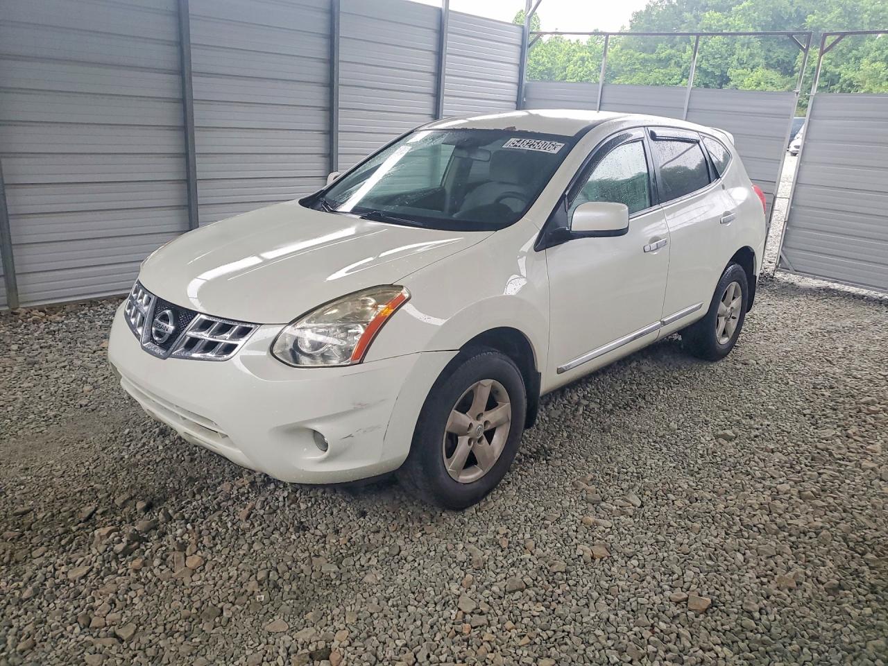 2013 Nissan Rogue S White vin: JN8AS5MTXDW554282