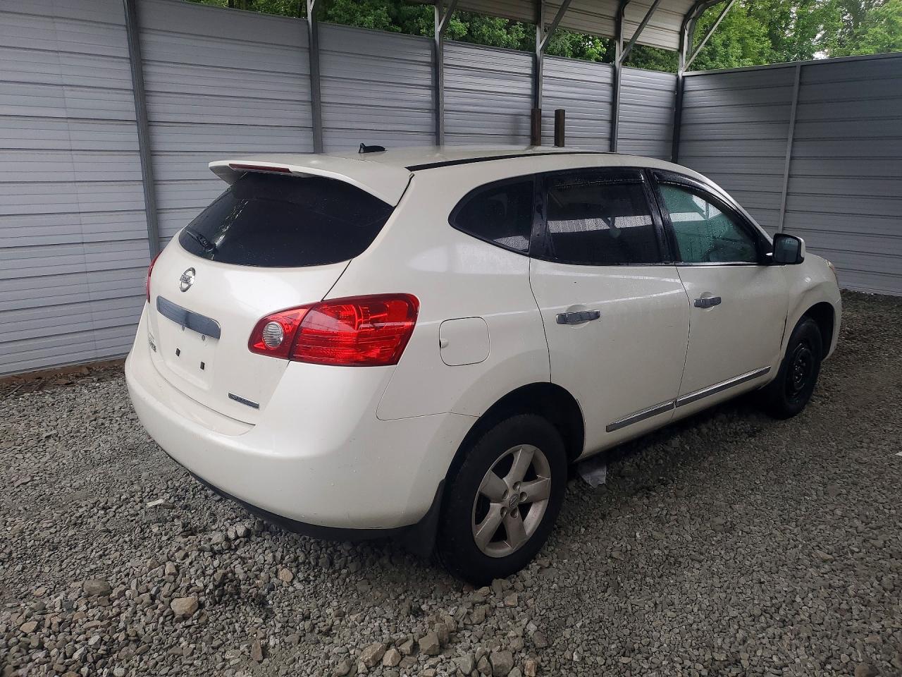2013 Nissan Rogue S White vin: JN8AS5MTXDW554282