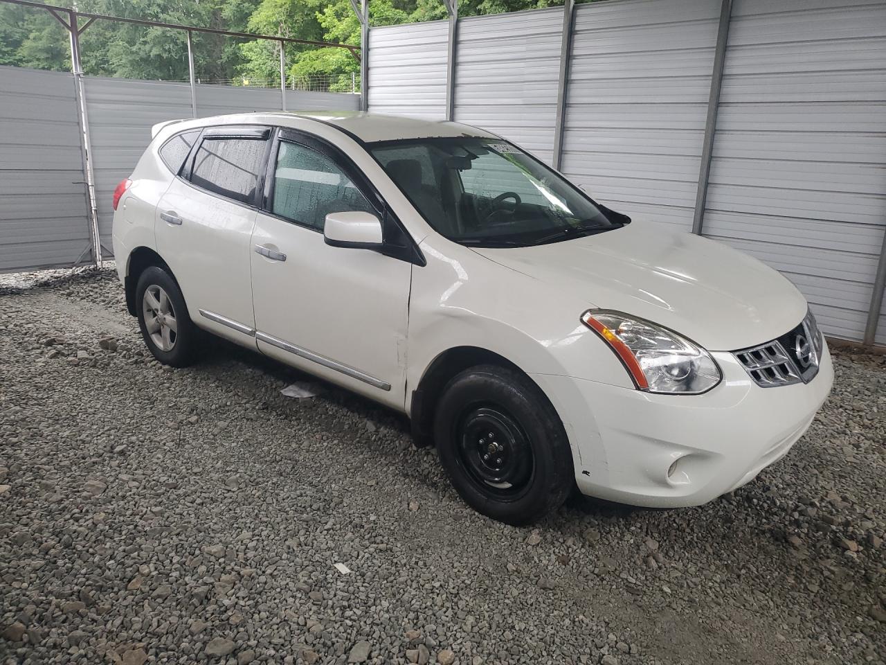 2013 Nissan Rogue S White vin: JN8AS5MTXDW554282 Damage: Right Front Door, Severe Damage, Replacement Required