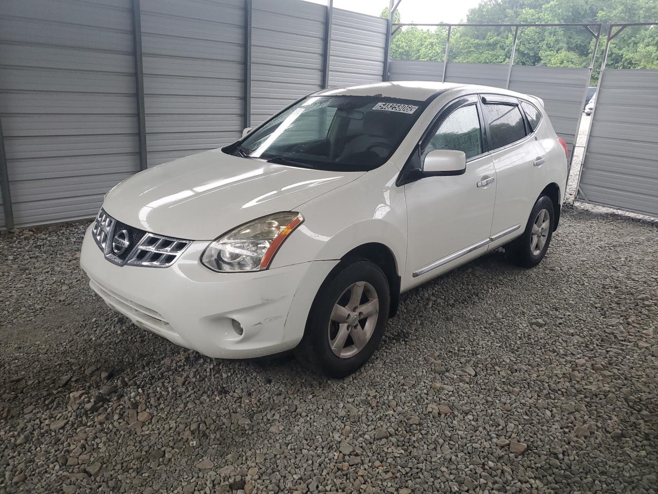 2013 Nissan Rogue S White vin: JN8AS5MTXDW554282 Damage: Left Front Tire, Worn, Replacement Required