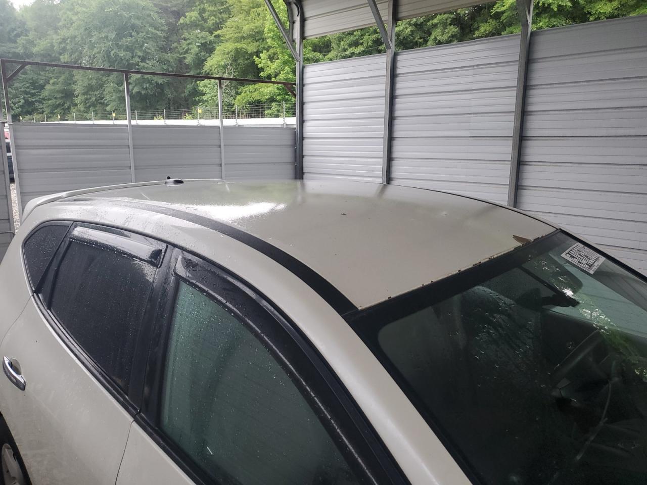 2013 Nissan Rogue S White vin: JN8AS5MTXDW554282 Damage: Roof Panel, Rust, > 12 Inches